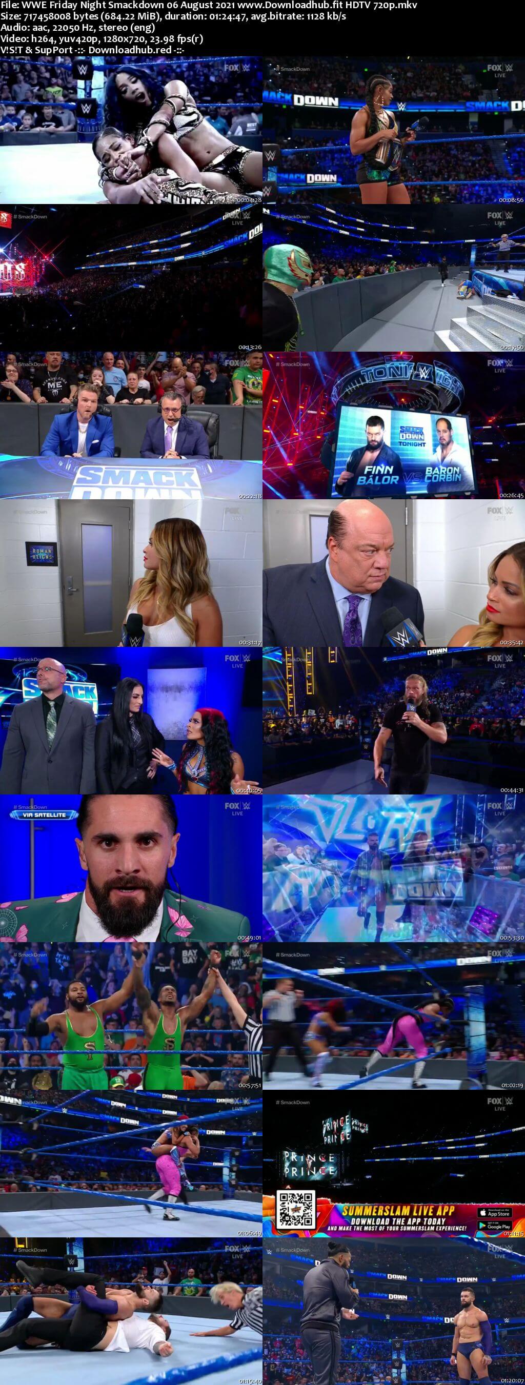 WWE Friday Night Smackdown 6th August 2021 720p 300MB HDTV 480p