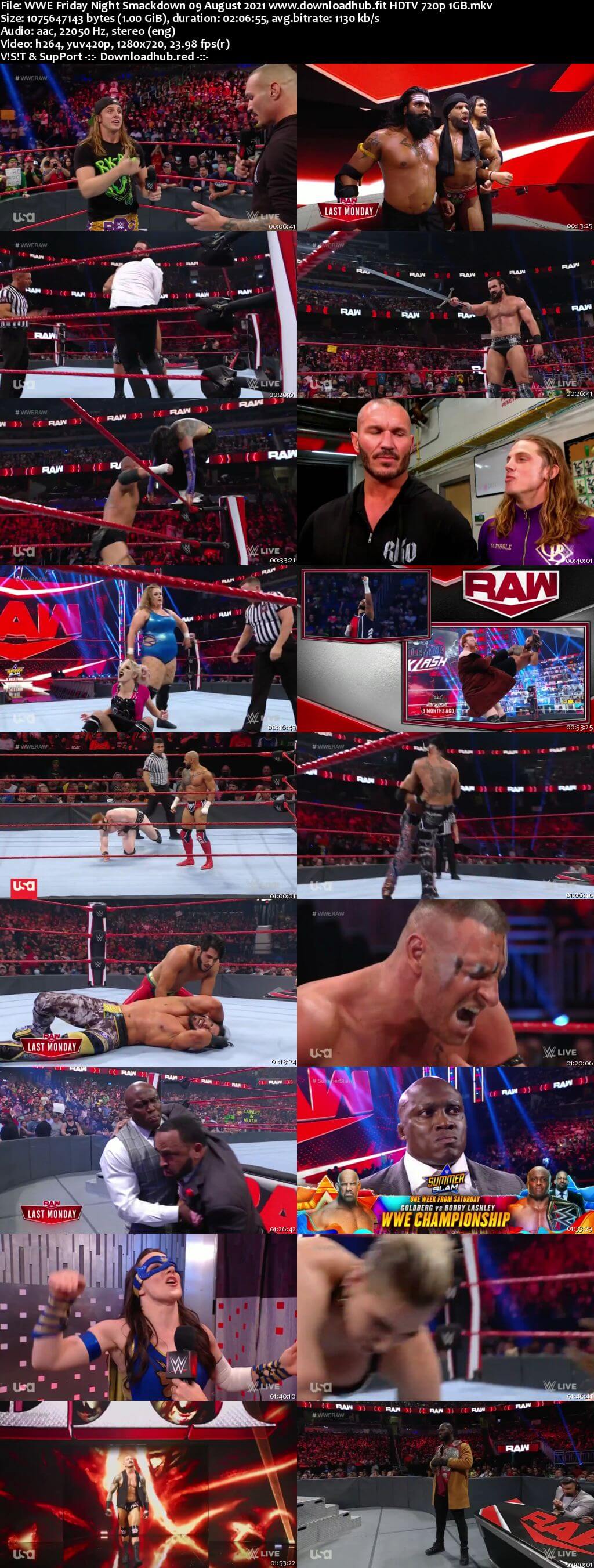 WWE Monday Night Raw 9th August 2021 720p 500MB HDTVRip 480p