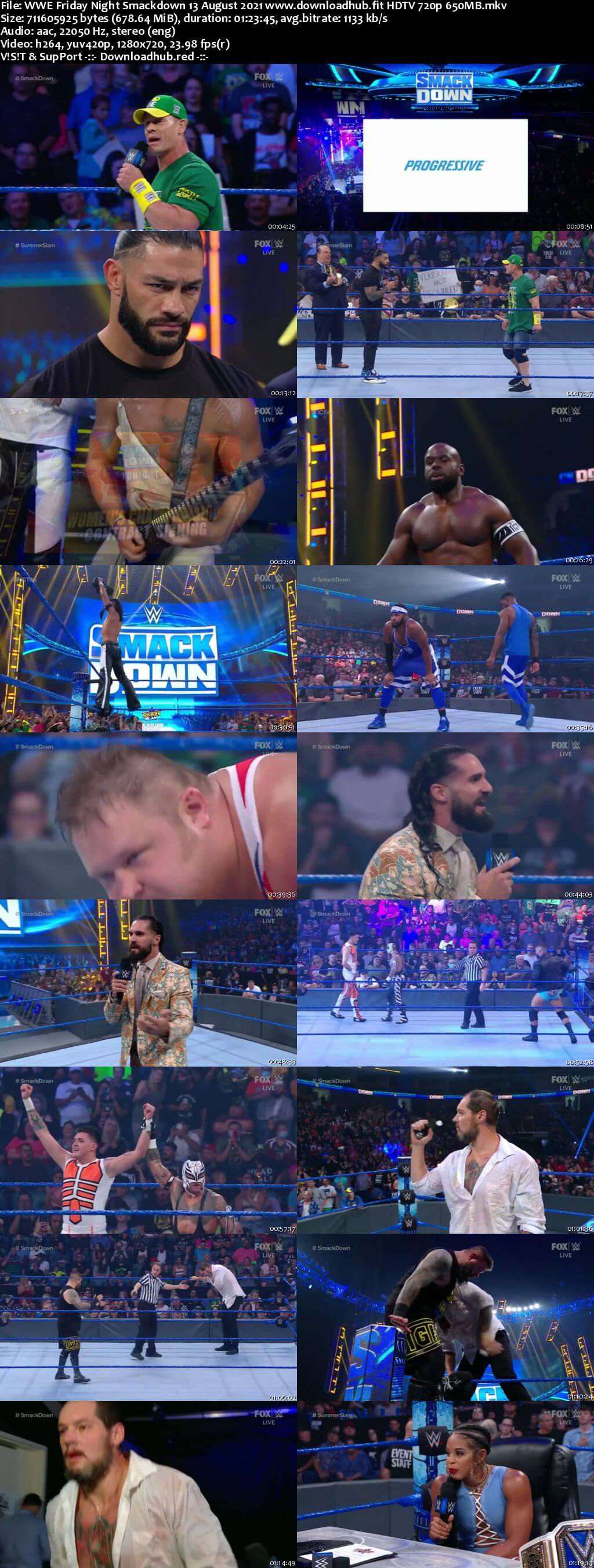 WWE Friday Night Smackdown 13th August 2021 720p 300MB HDTV 480p