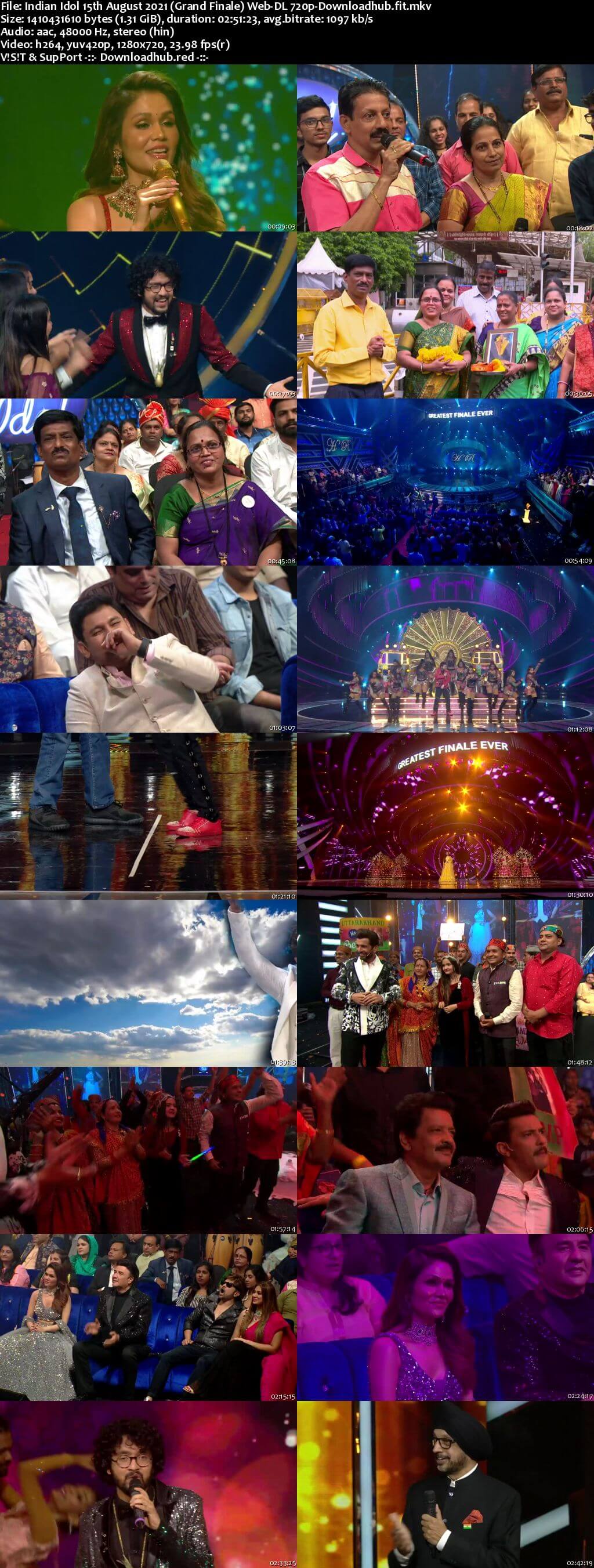 Indian Idol 15 August 2021 Grand Finale Episode Web-DL 720p 480p