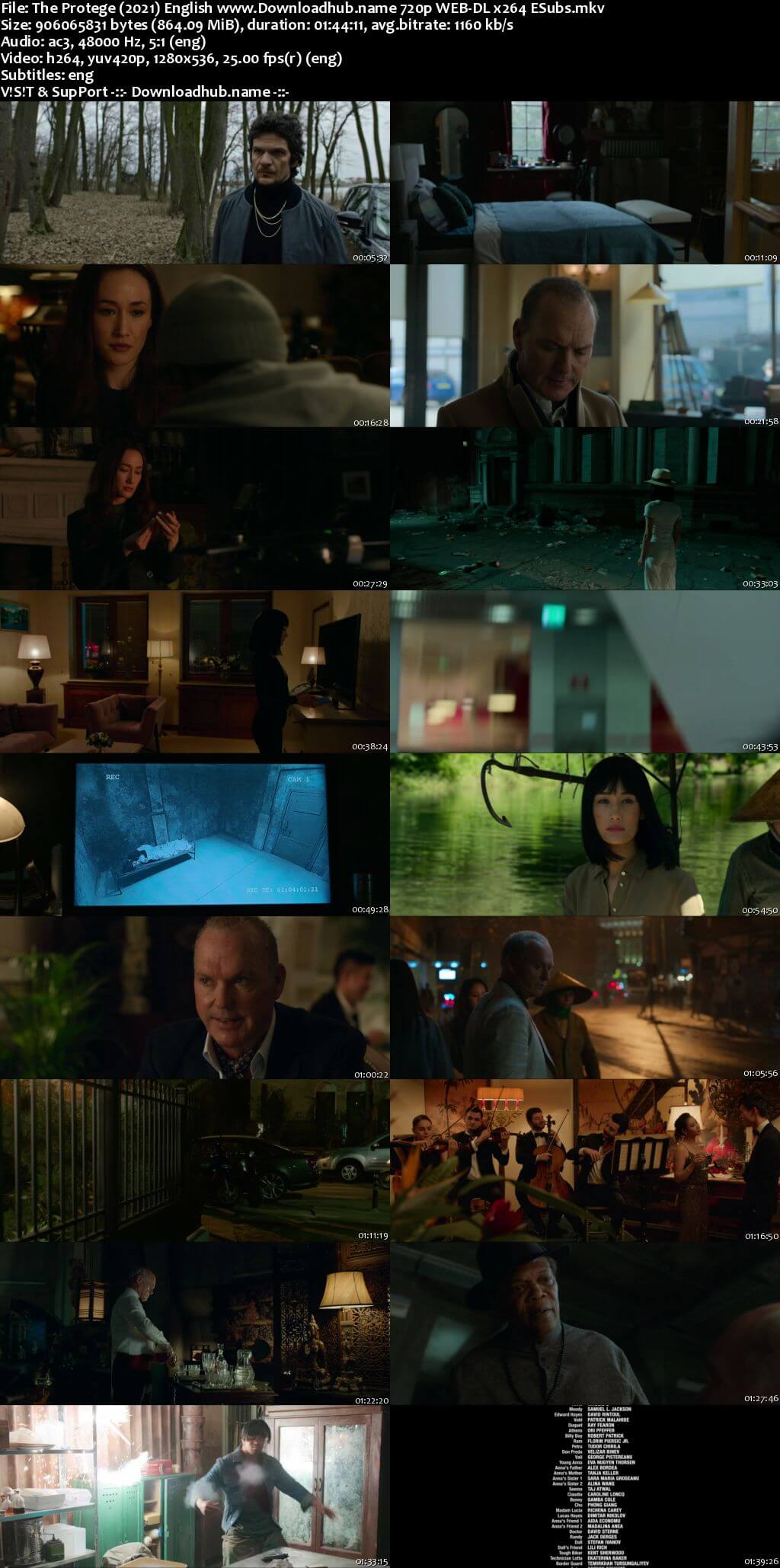 The Protege 2021 English 720p Web-DL 850MB ESubs