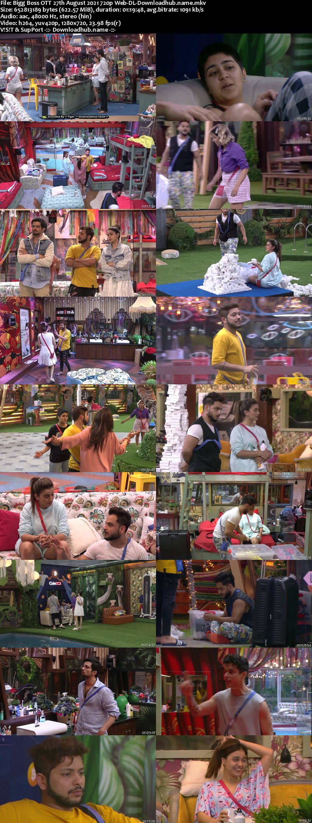 Bigg Boss OTT 27 August 2021 Episode 20 Web-DL 720p 480p