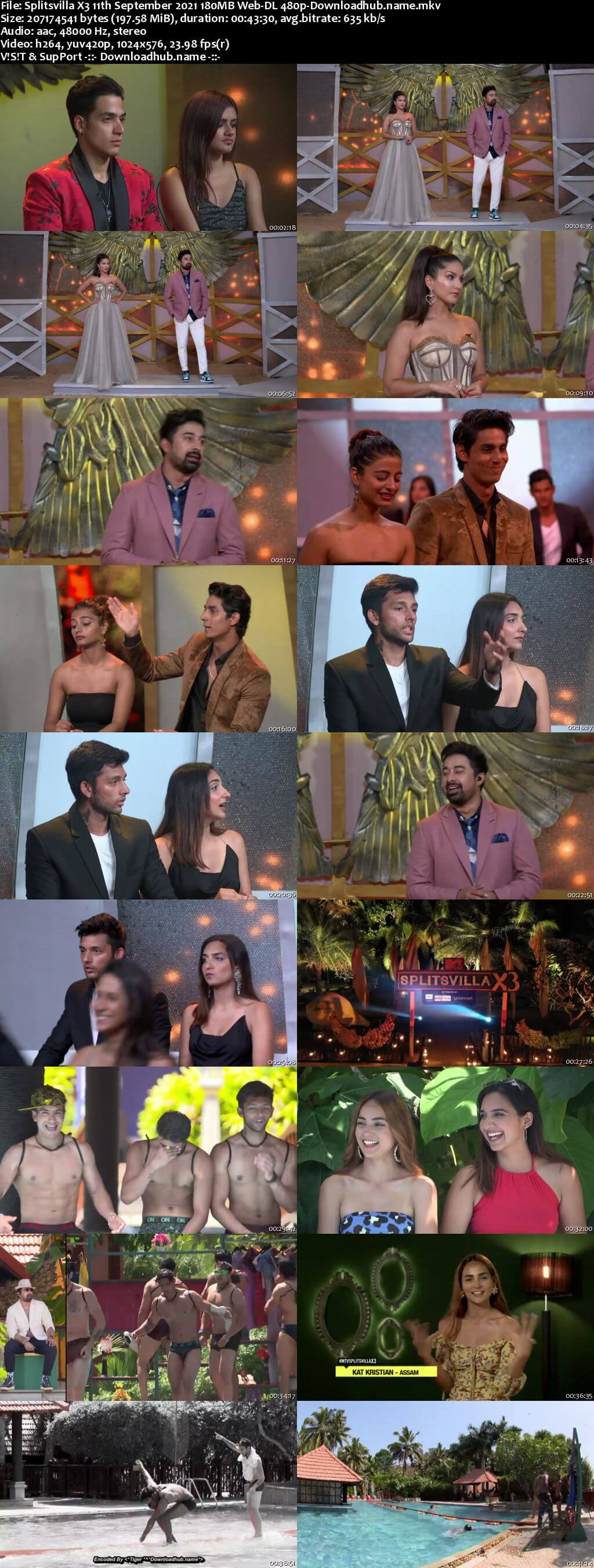 Splitsvilla X3 11th September 2021 180MB Web-DL 480p