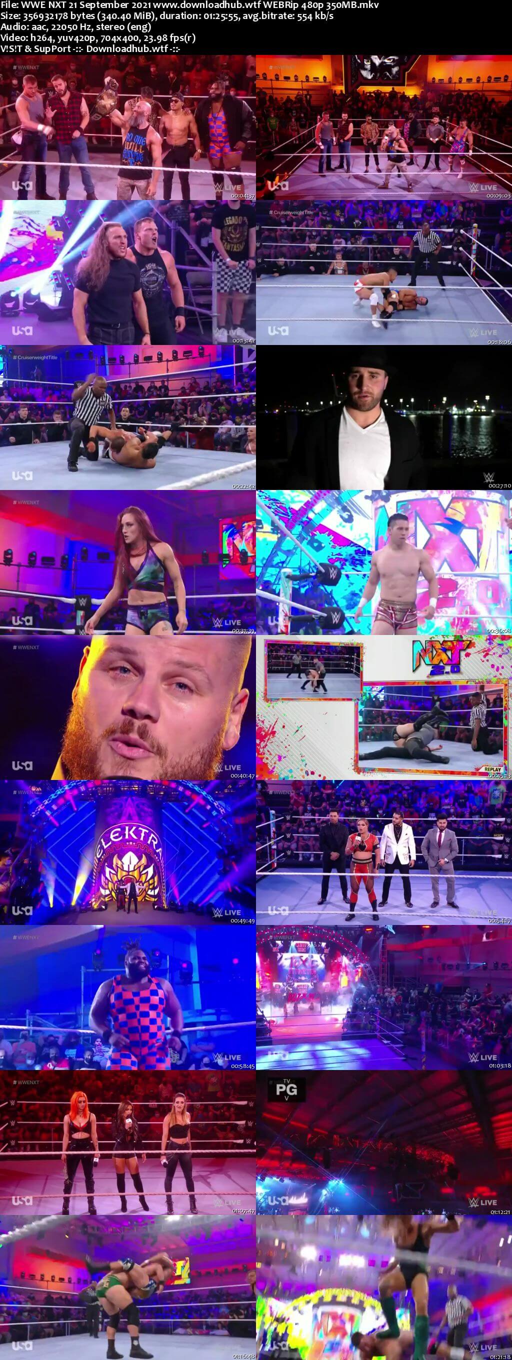 WWE NXT 21 September 2021 350MB WEBRip 480p