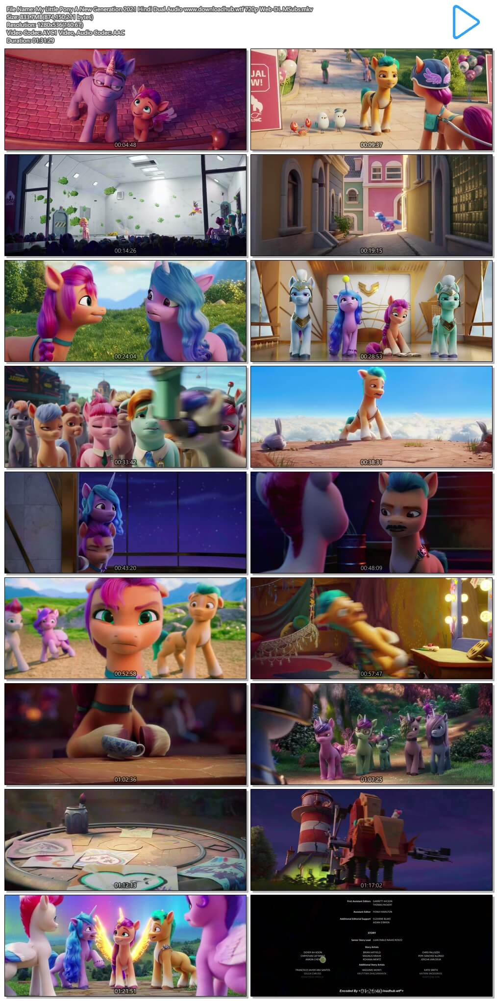My Little Pony A New Generation 2021 Hindi Dual Audio 720p Web-DL MSubs