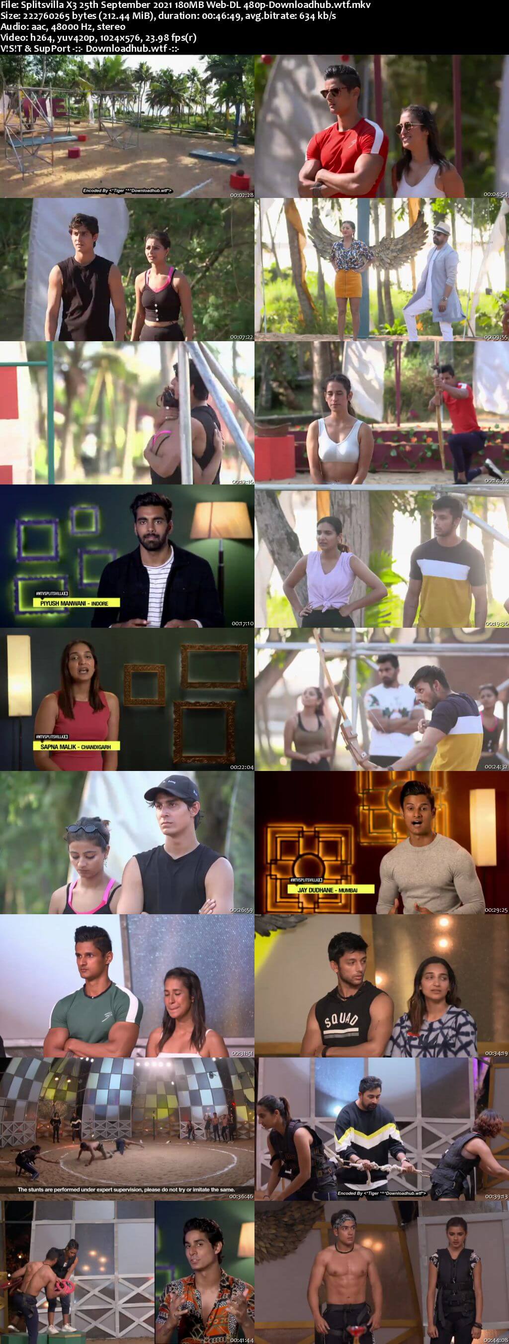 Splitsvilla X3 25th September 2021 180MB Web-DL 480p