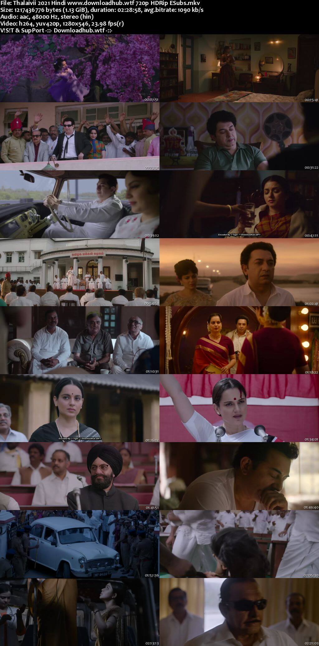 Thalaivii 2021 Hindi 720p HDRip ESubs