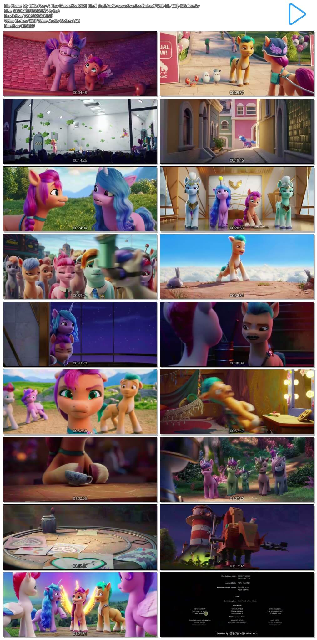 My Little Pony A New Generation 2021 Hindi Dual Audio 300MB Web-DL 480p MSubs