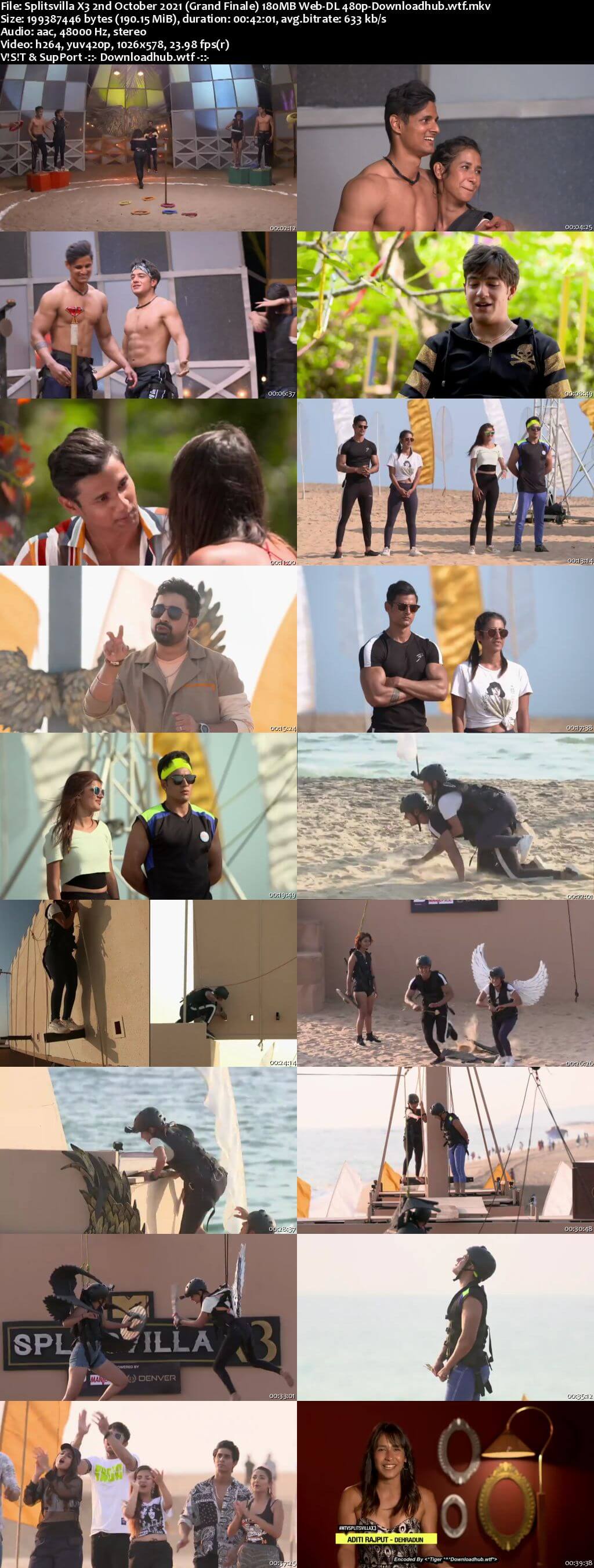 Splitsvilla X3 2nd October 2021 (Grand Finale) 180MB Web-DL 480p