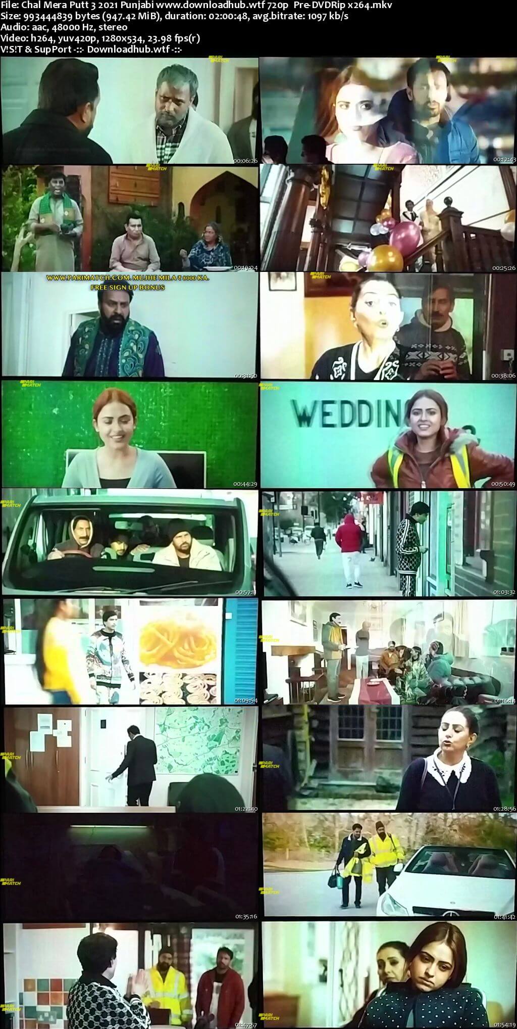 Chal Mera Putt 3 2021 Punjabi 720p 480p Pre-DVDRip x264