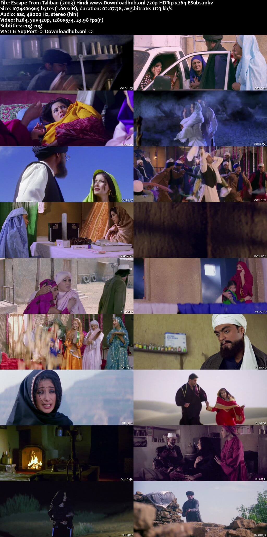 Escape from Taliban 2003 Hindi 720p HDRip ESubs
