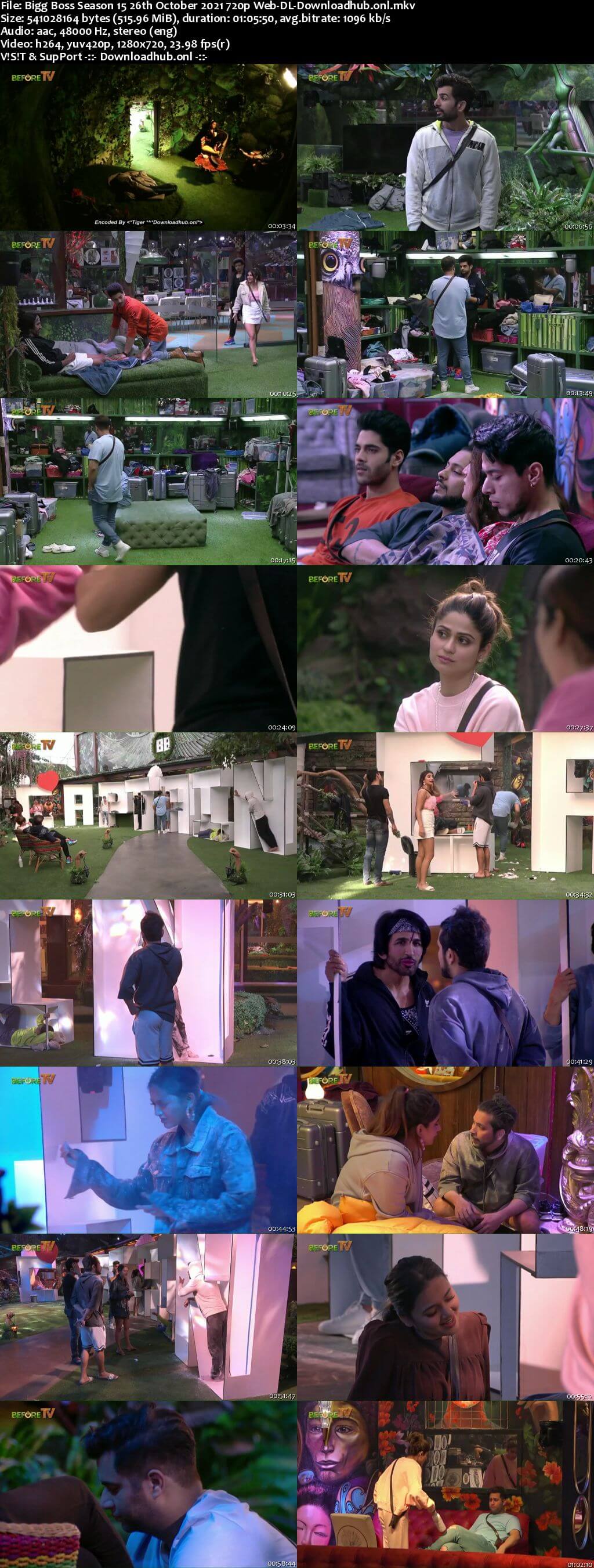 Bigg Boss Season 15 26 October 2021 Episode 25 Web-DL 720p 480p