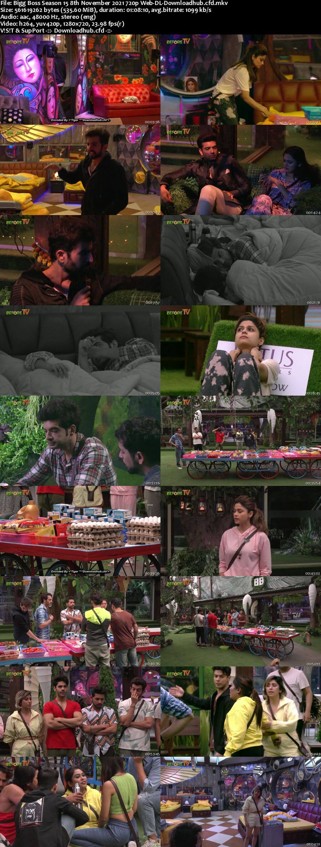 Bigg Boss Season 15 08 November 2021 Episode 38 Web-DL 720p 480p