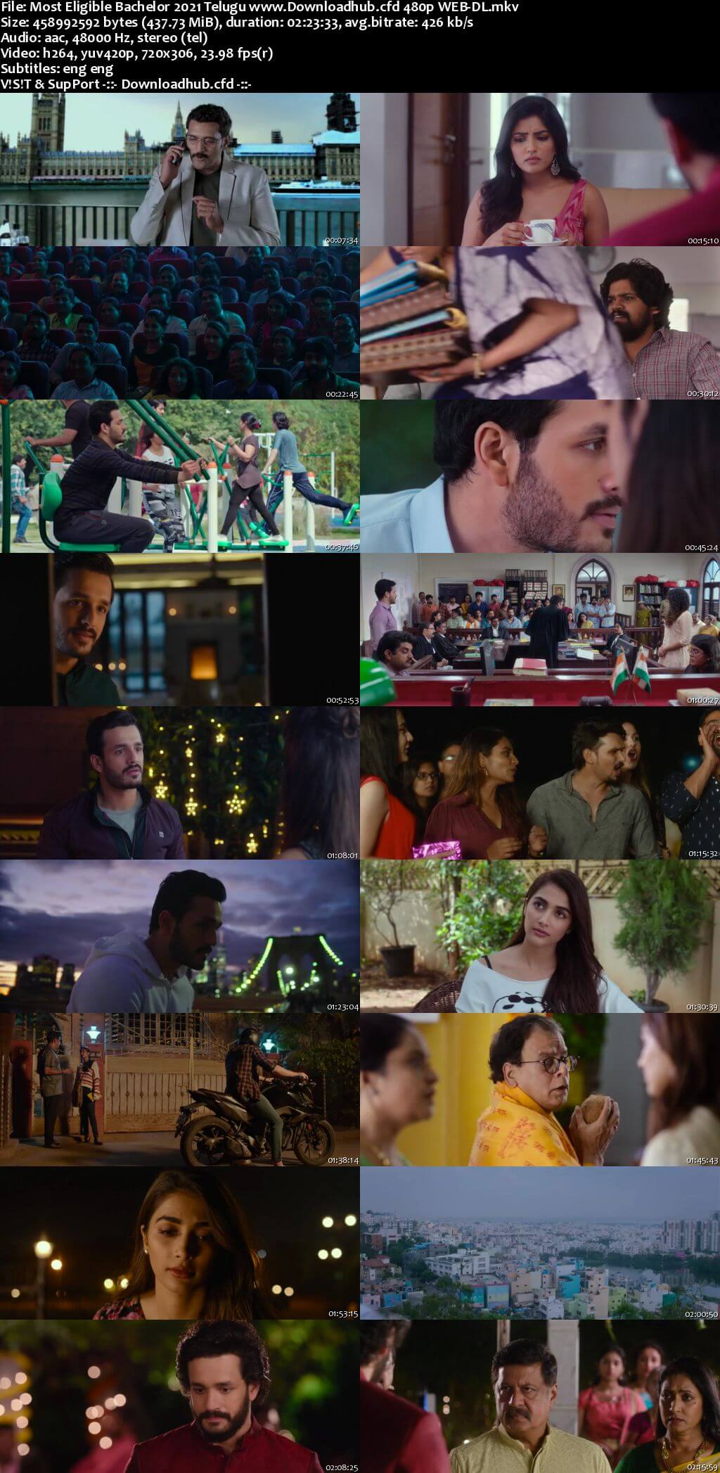 Most Eligible Bachelor 2021 Telugu 400MB HDRip 480p ESubs