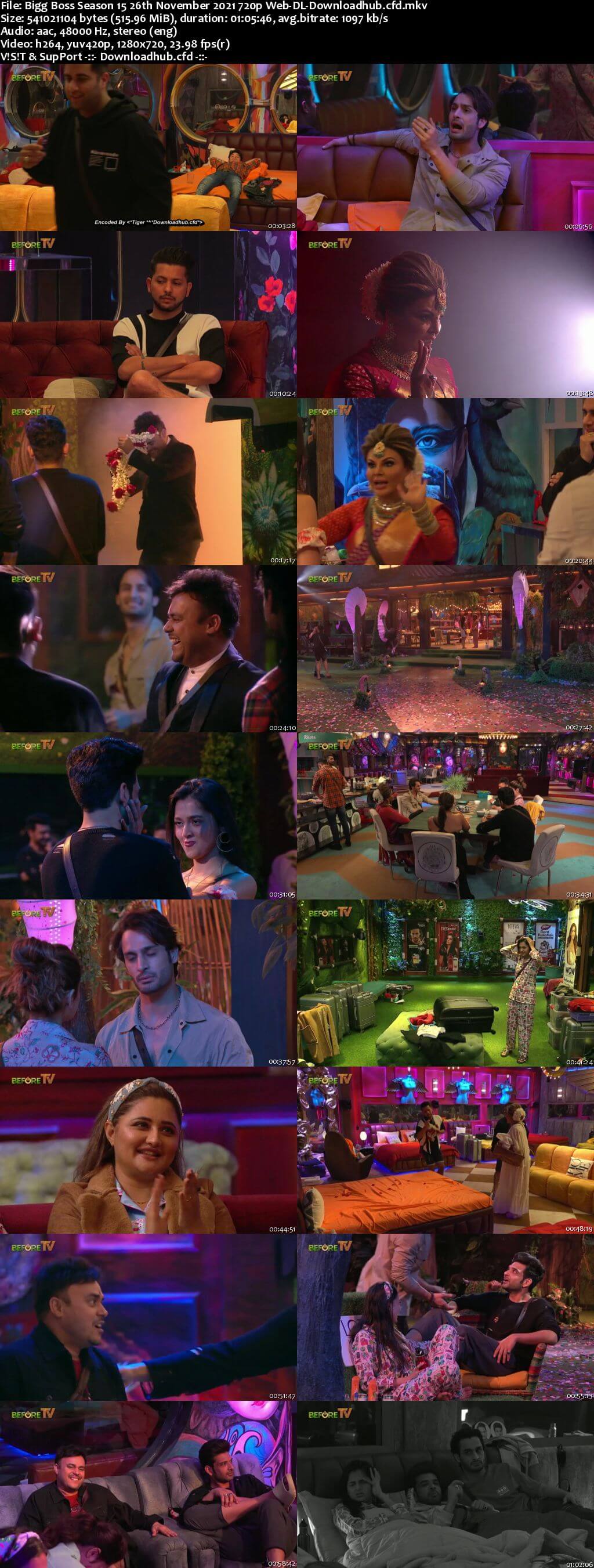 Bigg Boss Season 15 26 November 2021 Episode 56 Web-DL 720p 480p