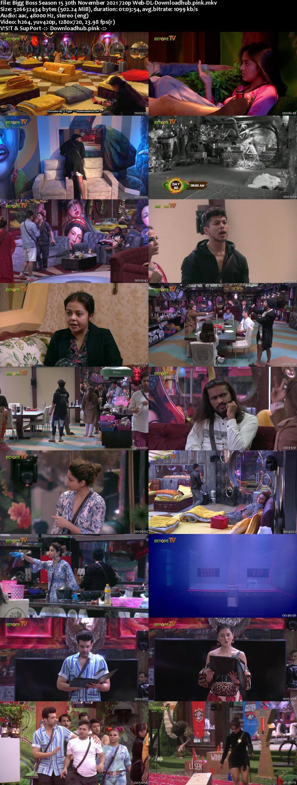 Bigg Boss Season 15 30 November 2021 Episode 60 Web-DL 720p 480p