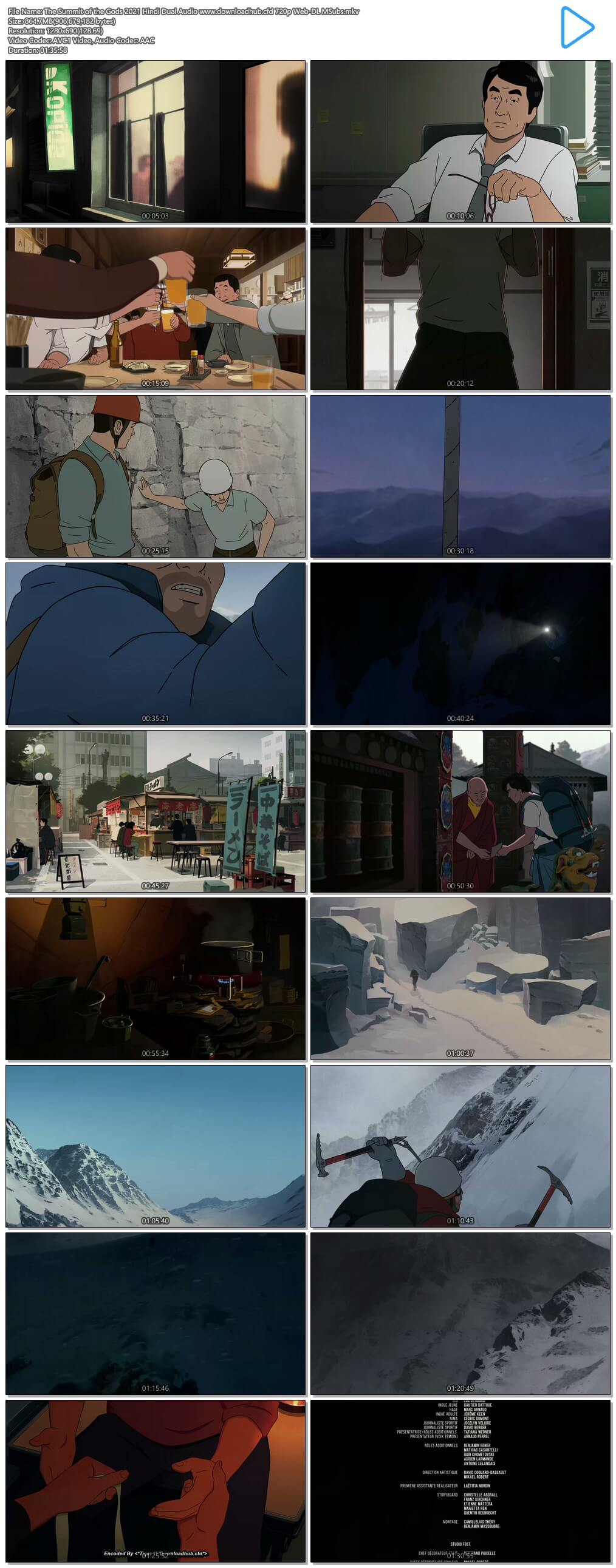 The Summit of the Gods 2021 Hindi Dual Audio 720p Web-DL MSubs