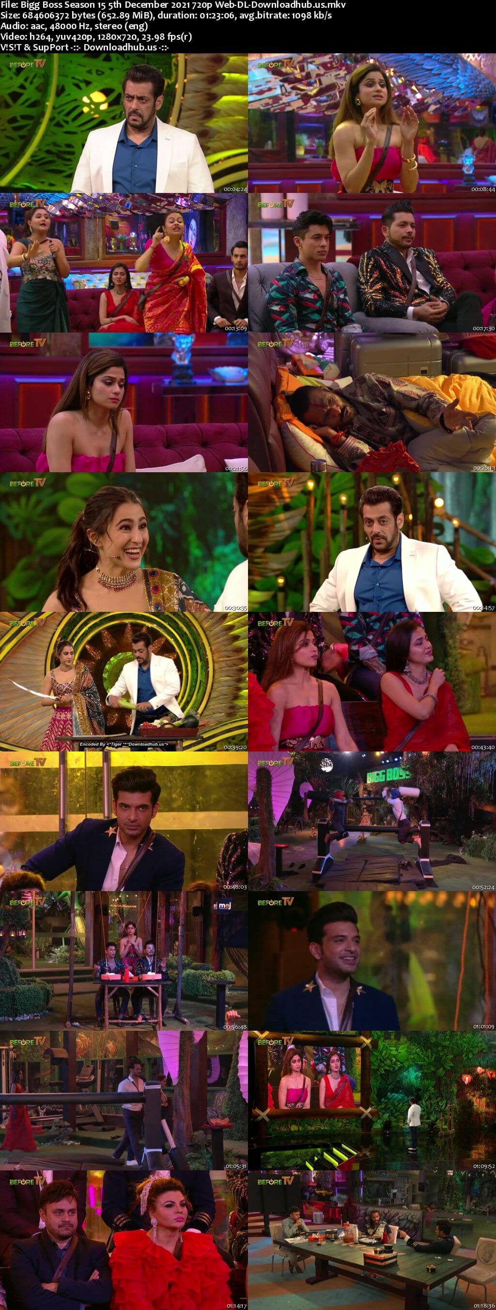 Bigg Boss Season 15 05 December 2021 Episode 65 Web-DL 720p 480p