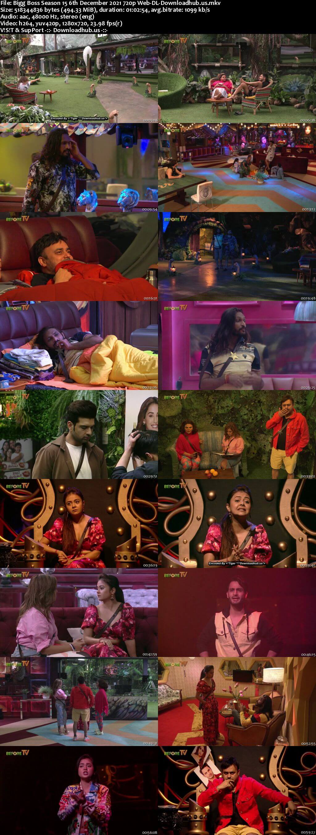 Bigg Boss Season 15 06 December 2021 Episode 66 Web-DL 720p 480p