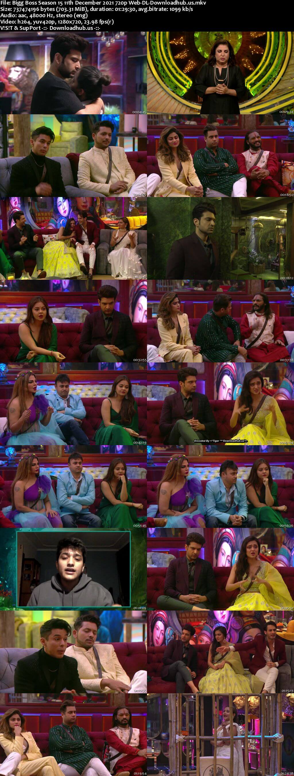 Bigg Boss Season 15 11 December 2021 Episode 71 Web-DL 720p 480p