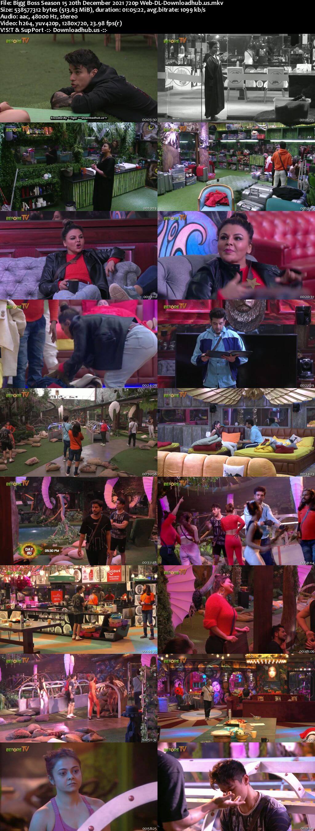 Bigg Boss Season 15 20 December 2021 Episode 80 Web-DL 720p 480p