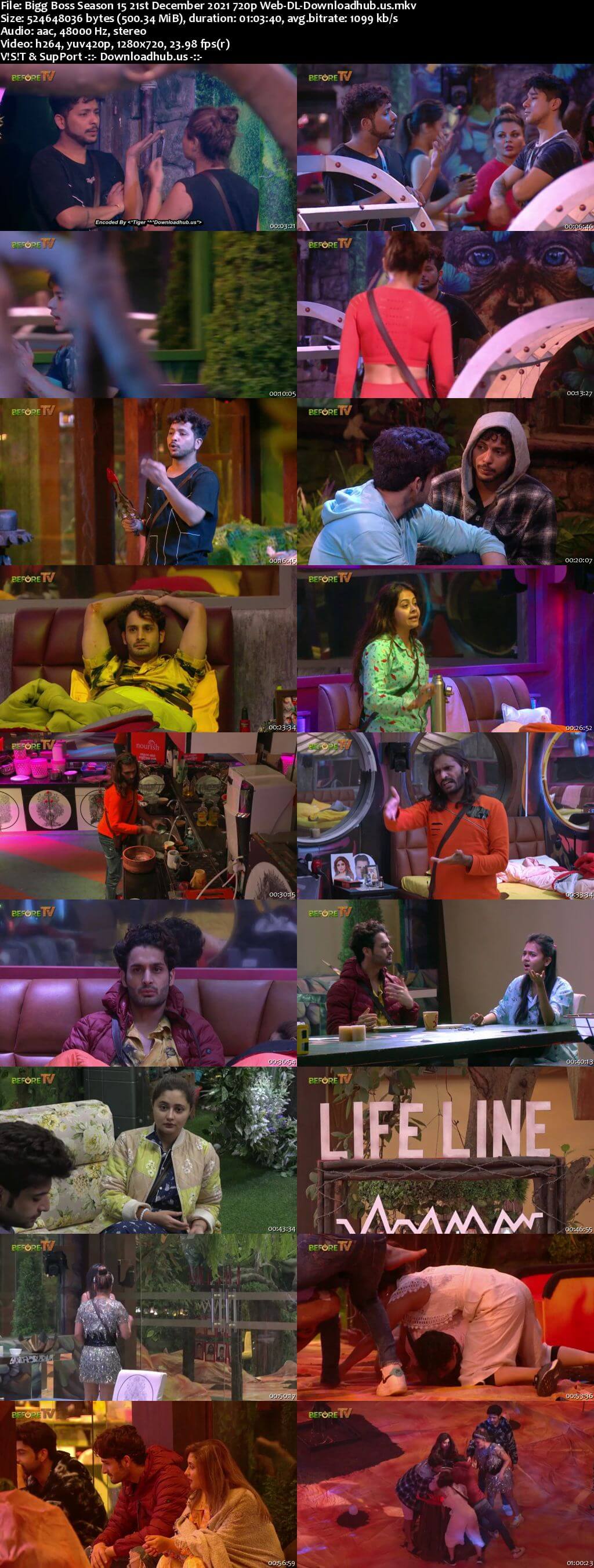 Bigg Boss Season 15 21 December 2021 Episode 81 Web-DL 720p 480p