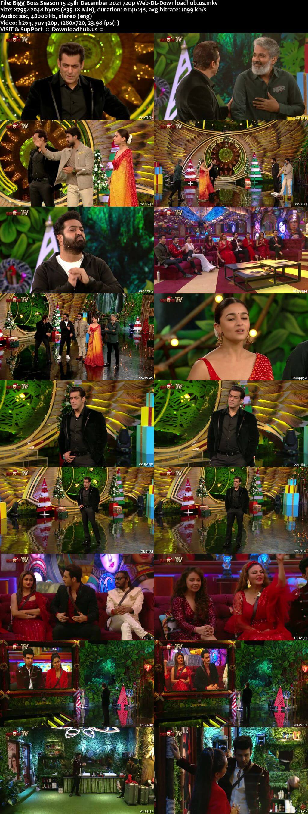 Bigg Boss Season 15 25 December 2021 Episode 85 Web-DL 720p 480p