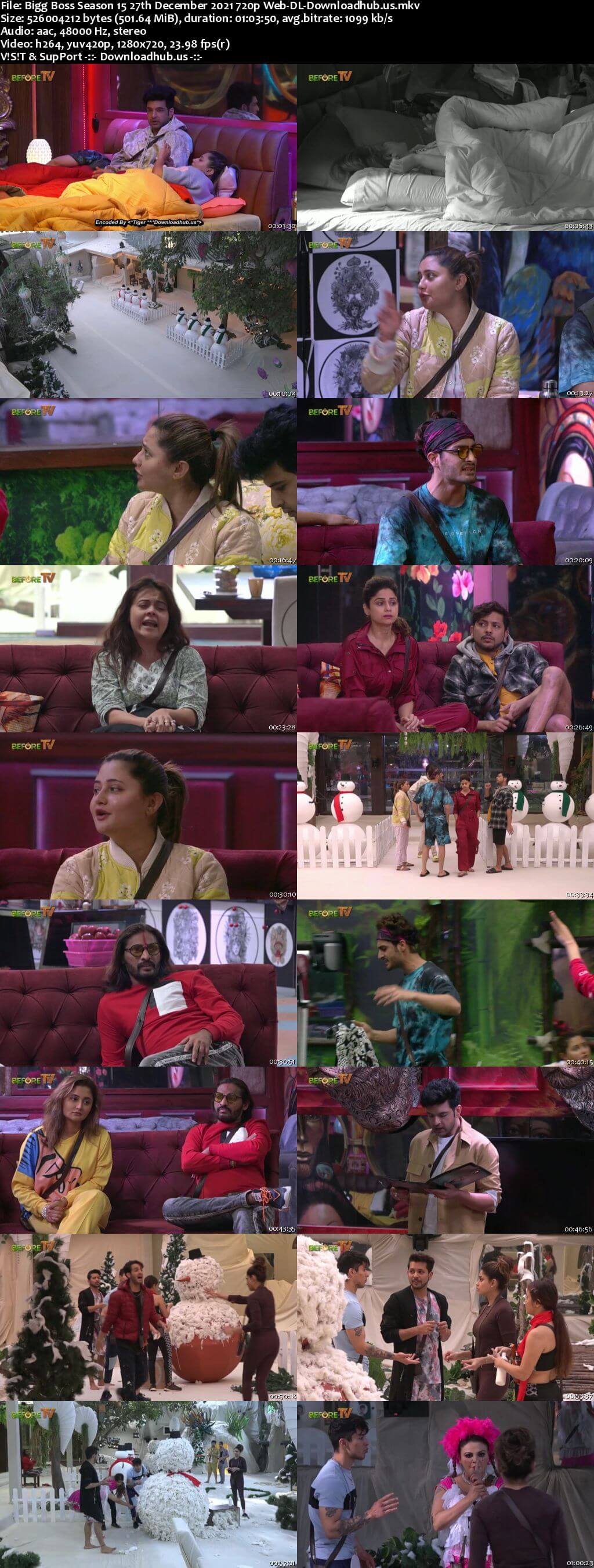 Bigg Boss Season 15 27 December 2021 Episode 87 Web-DL 720p 480p