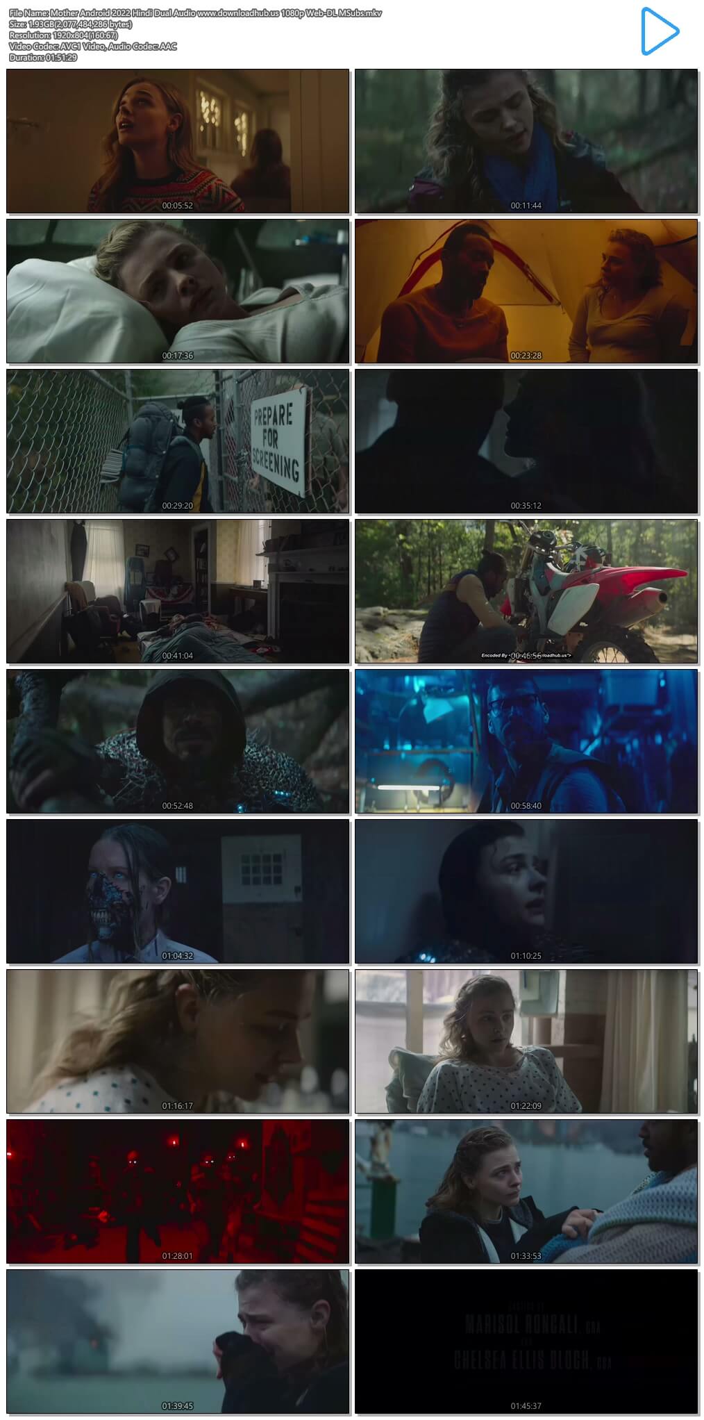 Mother/Android 2022 Hindi Dual Audio 1080p 720p 480p Web-DL MSubs HEVC