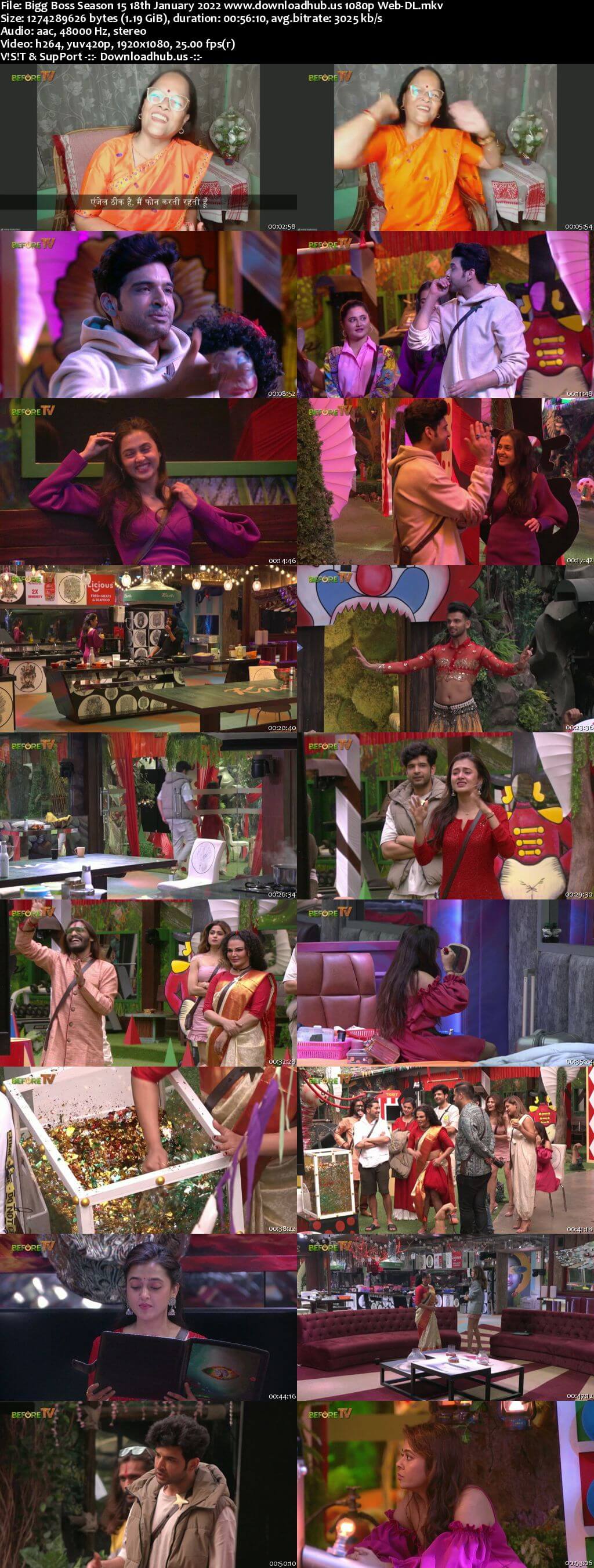 Bigg Boss Season 15 18 January 2022 Episode 109 Web-DL 720p 480p