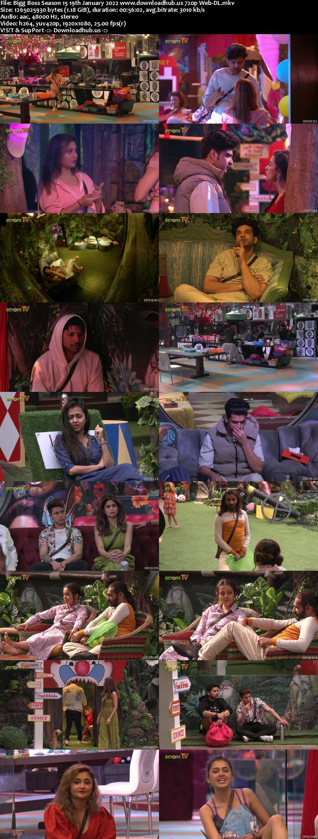 Bigg Boss Season 15 19 January 2022 Episode 110 Web-DL 720p 480p