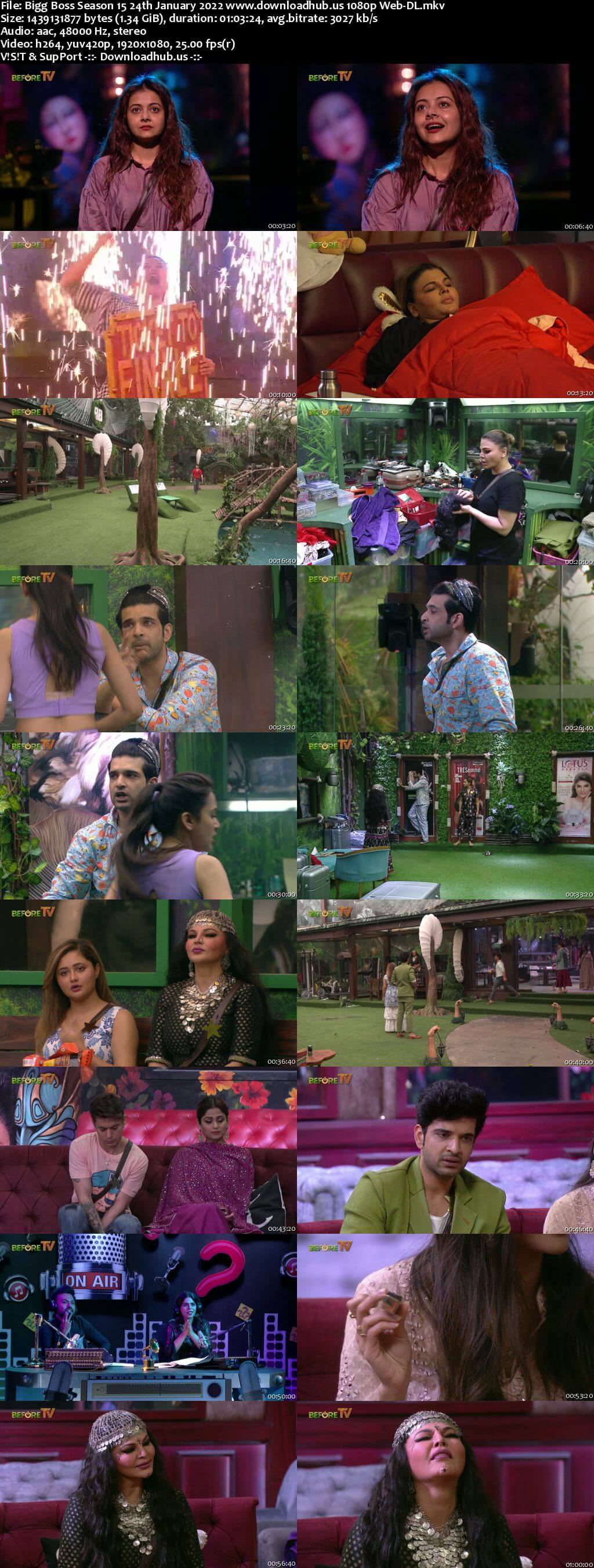 Bigg Boss Season 15 24 January 2022 Episode 115 Web-DL 720p 480p