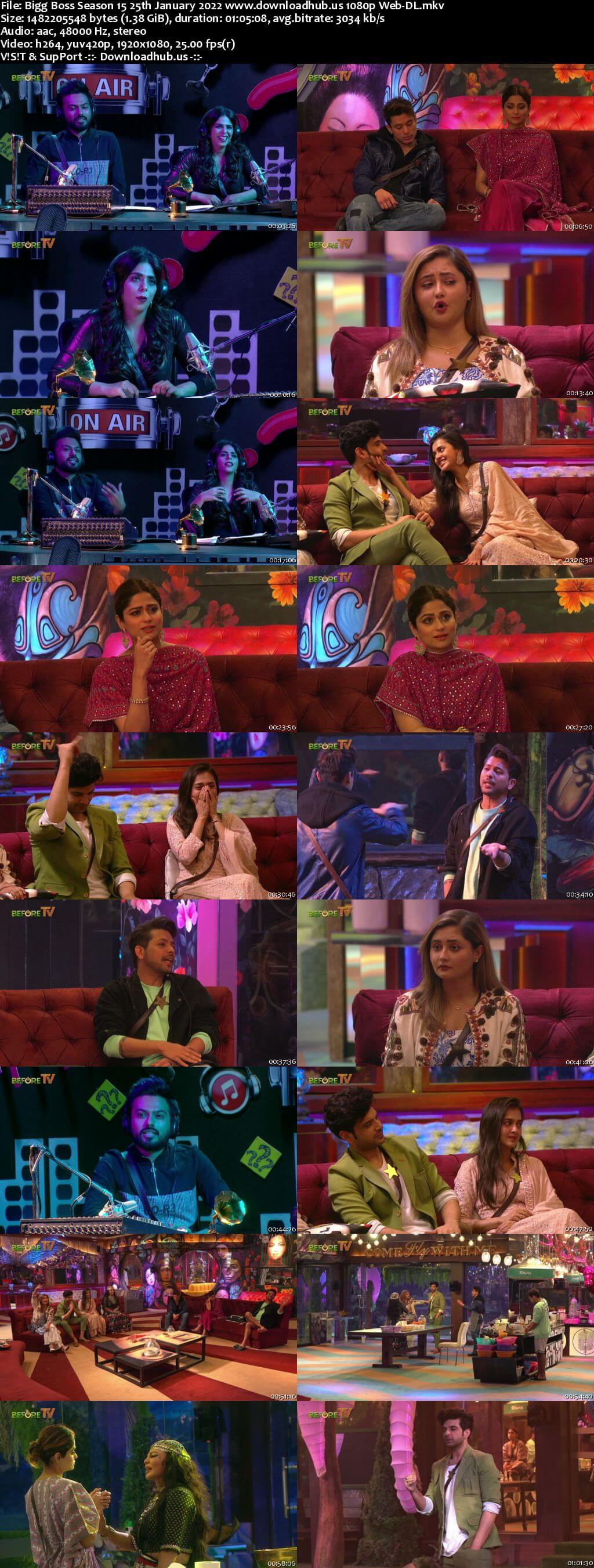 Bigg Boss Season 15 25 January 2022 Episode 116 Web-DL 720p 480p