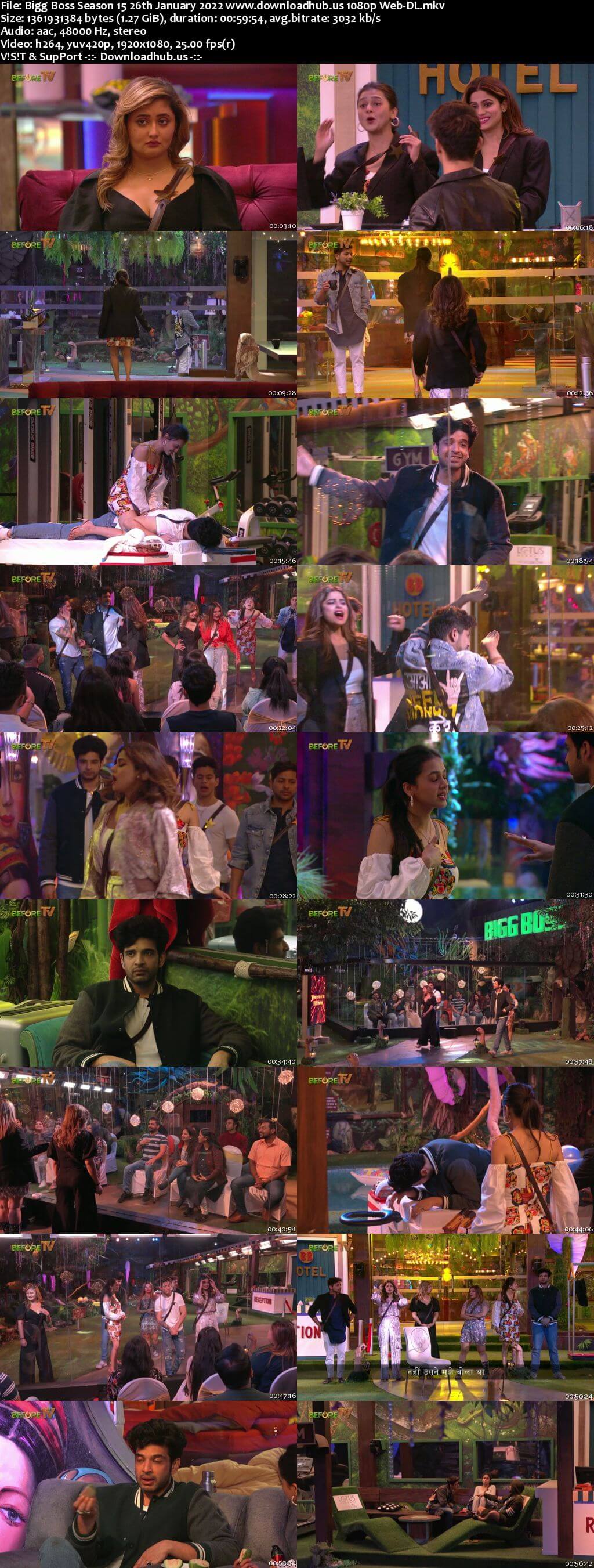 Bigg Boss Season 15 26 January 2022 Episode 117 Web-DL 720p 480p