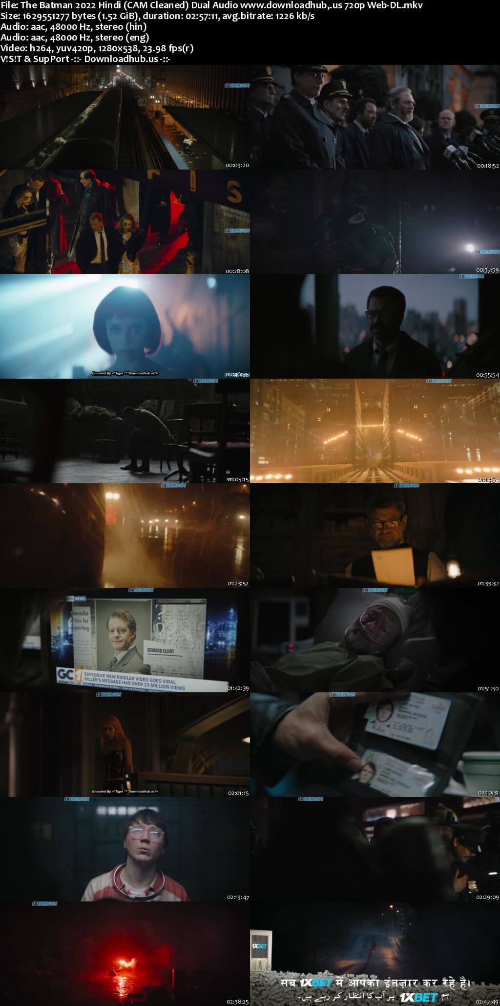 The Batman 2022 Hindi (CAM Cleaned) Dual Audio 1080p 720p 480p Web-DL HEVC The Batman 2022 Hindi (CAM Cleaned) Dual Audio 1080p 720p 480p Web-DL HEVC
