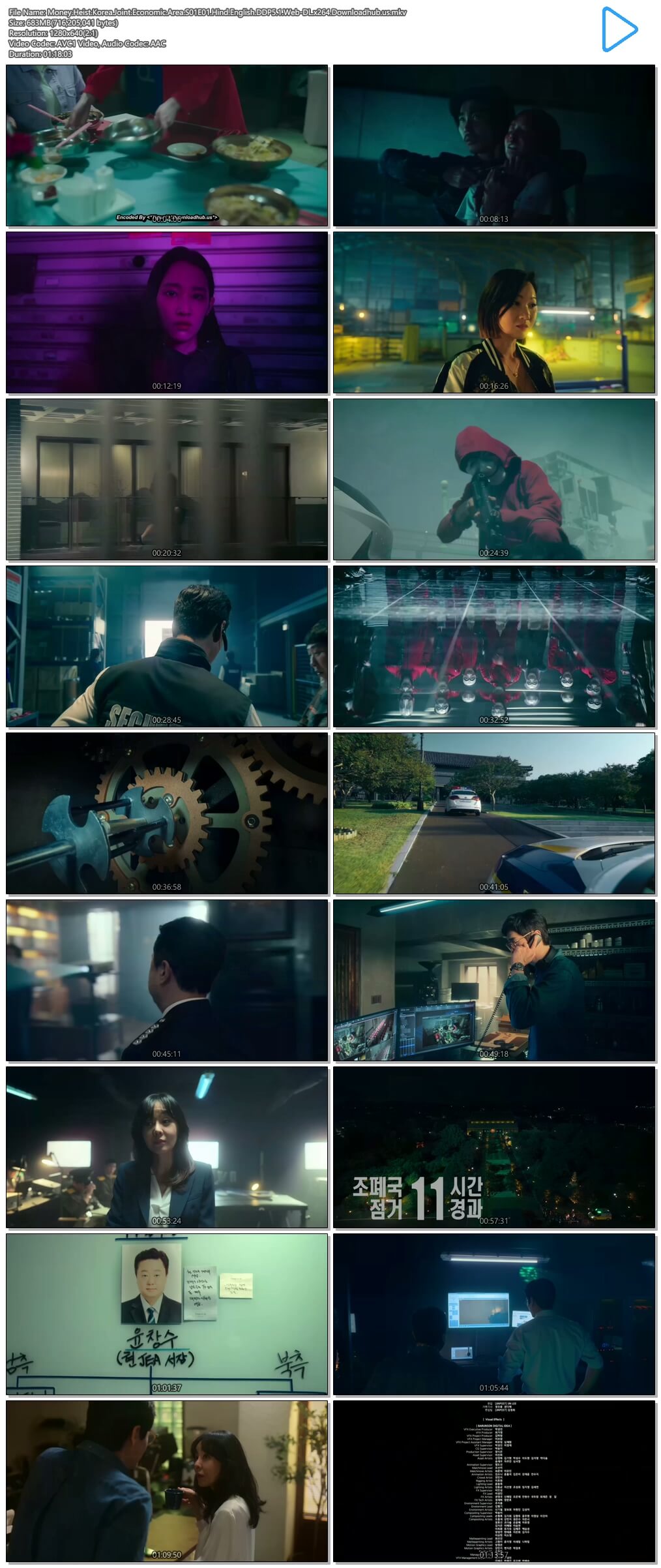 Money Heist Korea - Joint Economic Area 2022 S01 Complete Hindi Dual Audio 1080p 720p 480p Web-DL MSubs