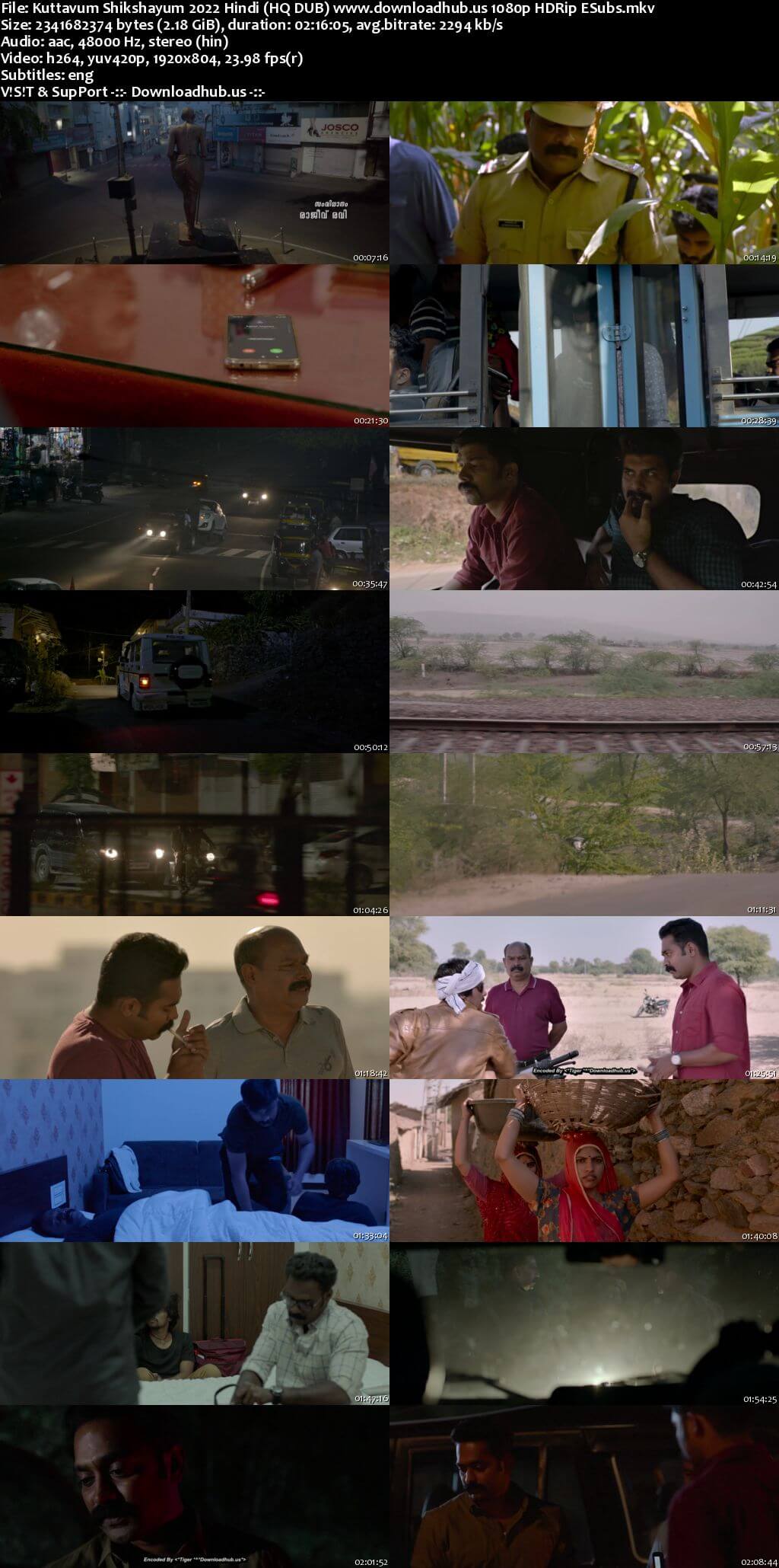 Kuttavum Shikshayum 2022 Hindi (HQ DUB) 1080p 720p 480p HDRip ESubs HEVC