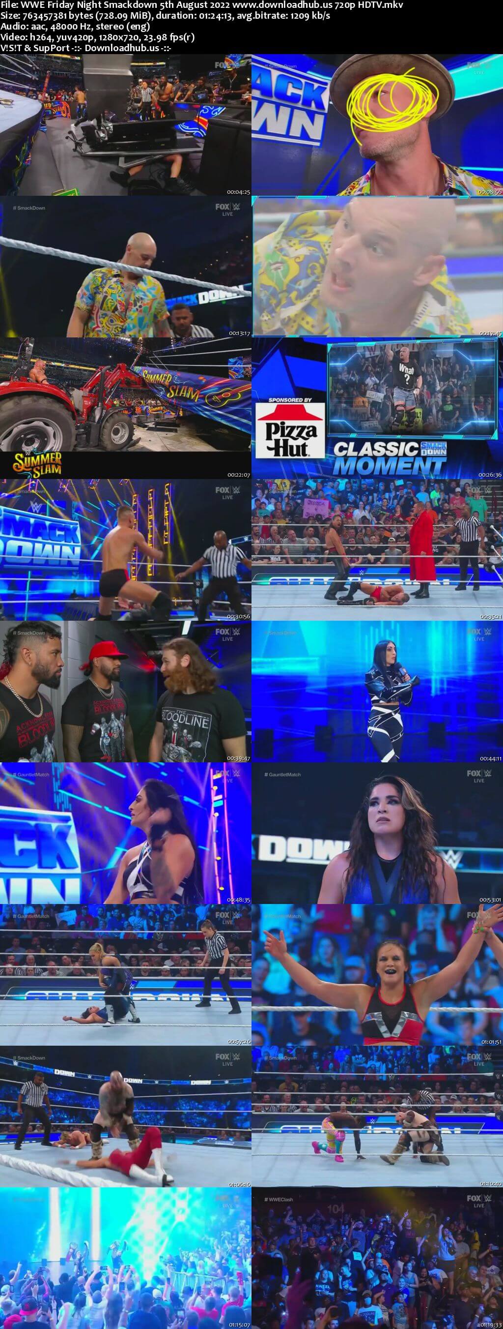 WWE Friday Night Smackdown 5th August 2022 720p 350MB HDTV 480p