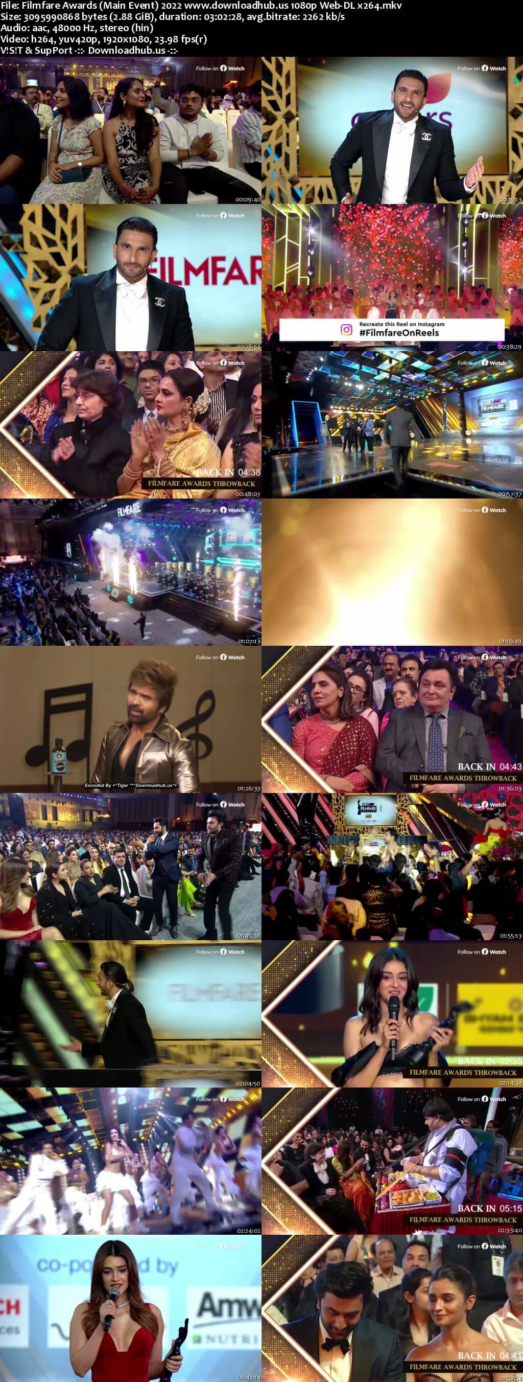 Filmfare Awards (Main Event) 2022 1080p 720p 480p Web-DL x264