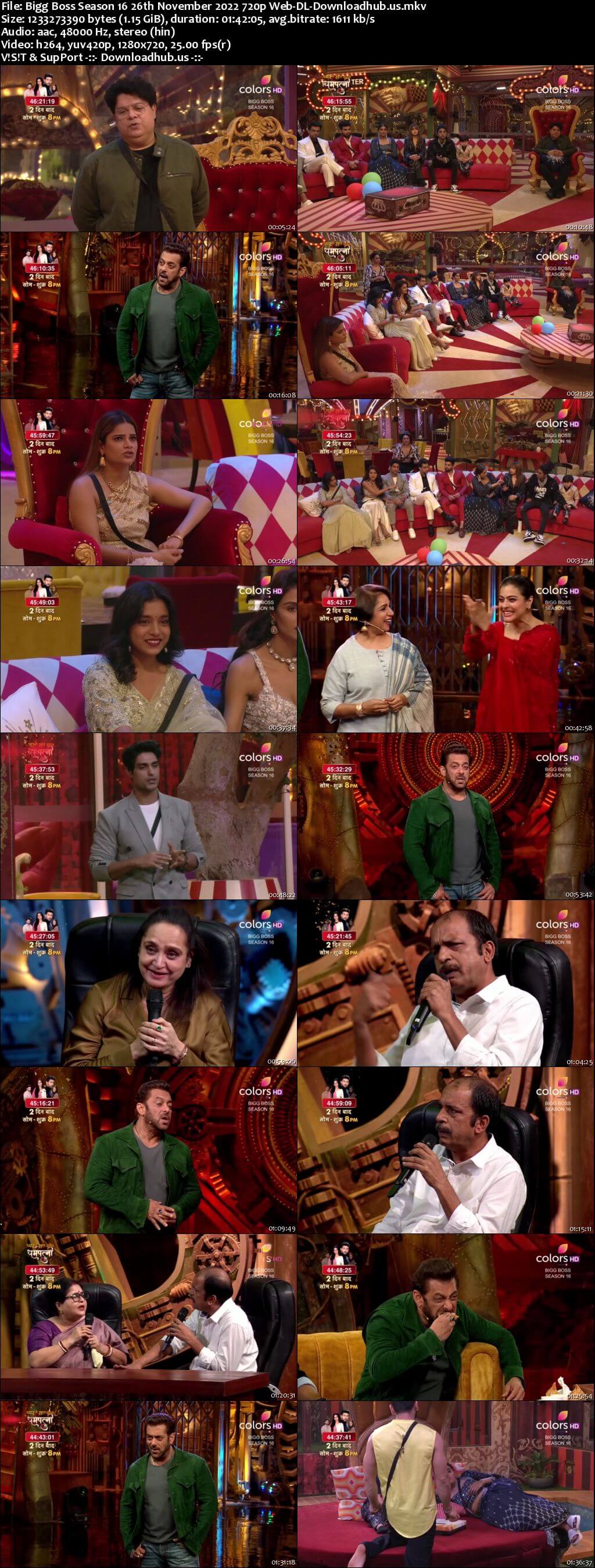 Bigg Boss Season 16 26 November 2022 Episode 57 Web-DL 1080p 720p 480p