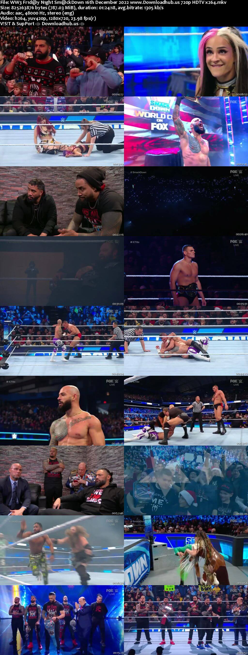 WWE Friday Night Smackdown 16th December 2022 720p 350MB HDTV 480p