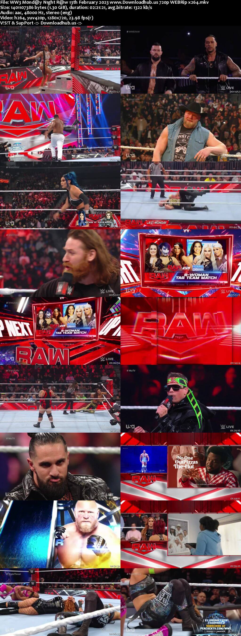 WWE Monday Night Raw 13th February 2022 720p 600MB HDTVRip 480p