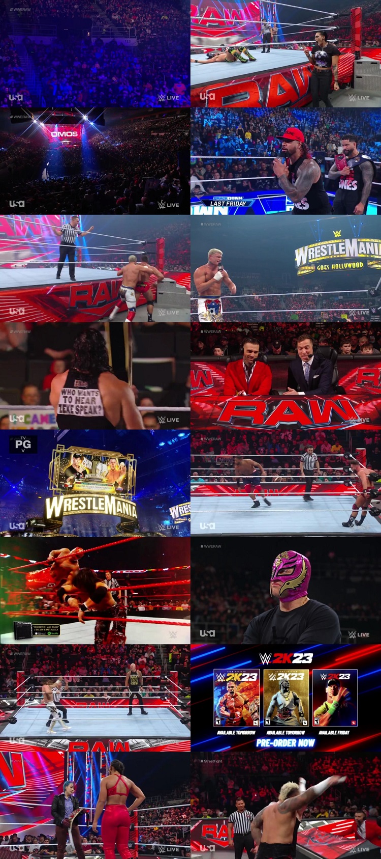 WWE Monday Night Raw 13th March 2023 720p 500MB HDTVRip 480p