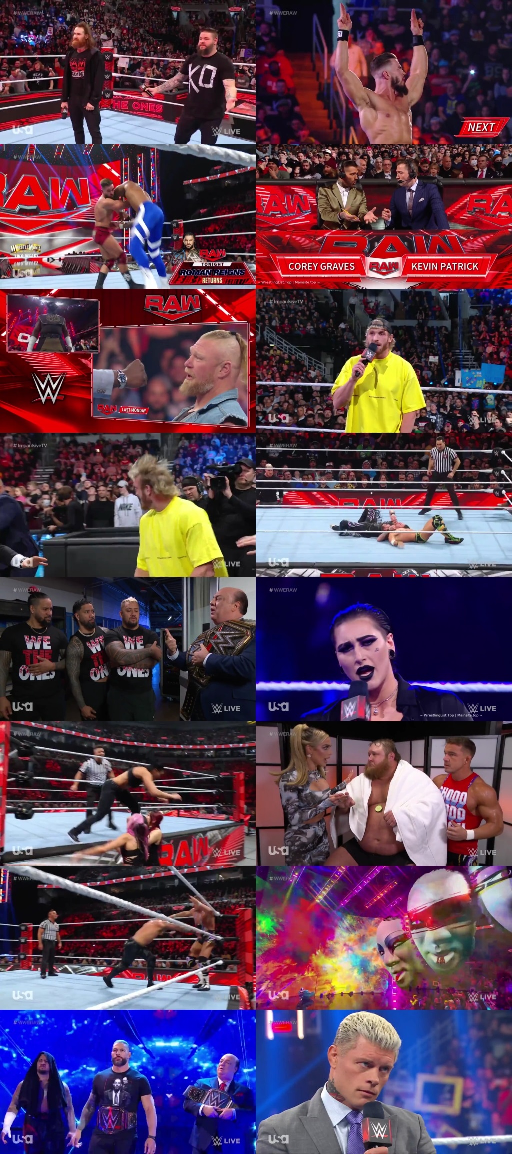 WWE Monday Night Raw 20th March 2023 720p 500MB HDTVRip 480p