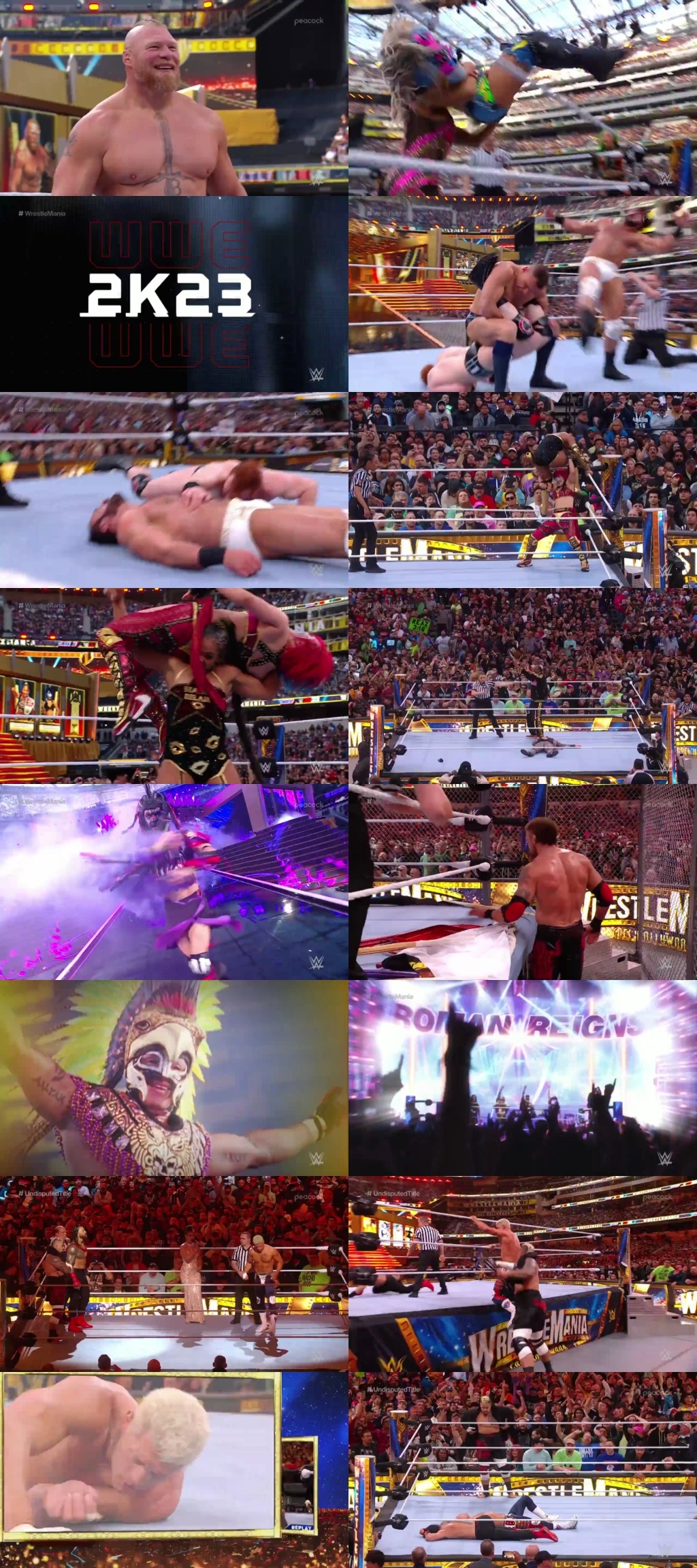 WWE WrestleMania 39 2nd April 2023 Night 02 720p 900MB PPV WEBRip 480p