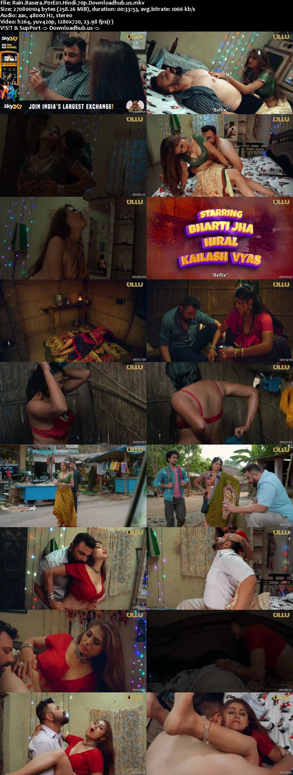 Rain Basera 2023 Hindi Part 01 ULLU WEB Series 720p HDRip x264