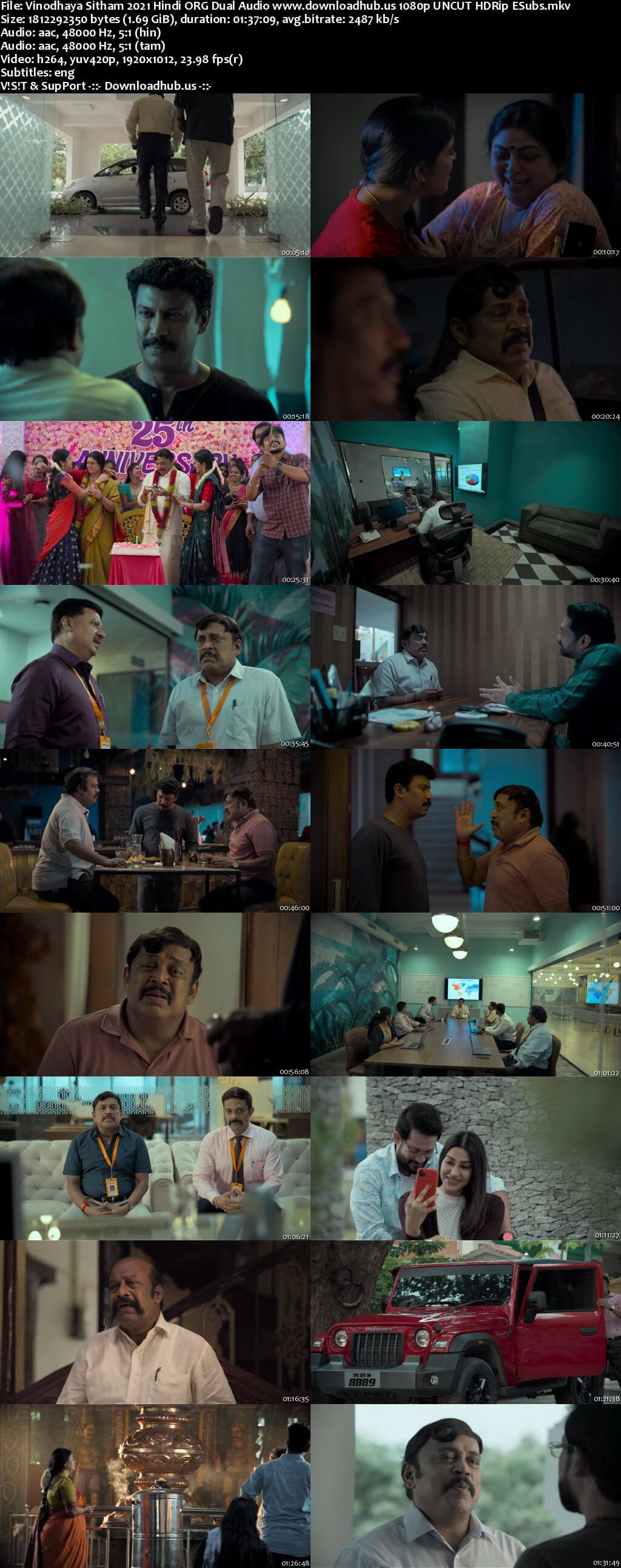 Vinodhaya Sitham 2021 Hindi ORG Dual Audio Movie DD5.1 1080p 720p 480p UNCUT HDRip ESubs x264 HEVC