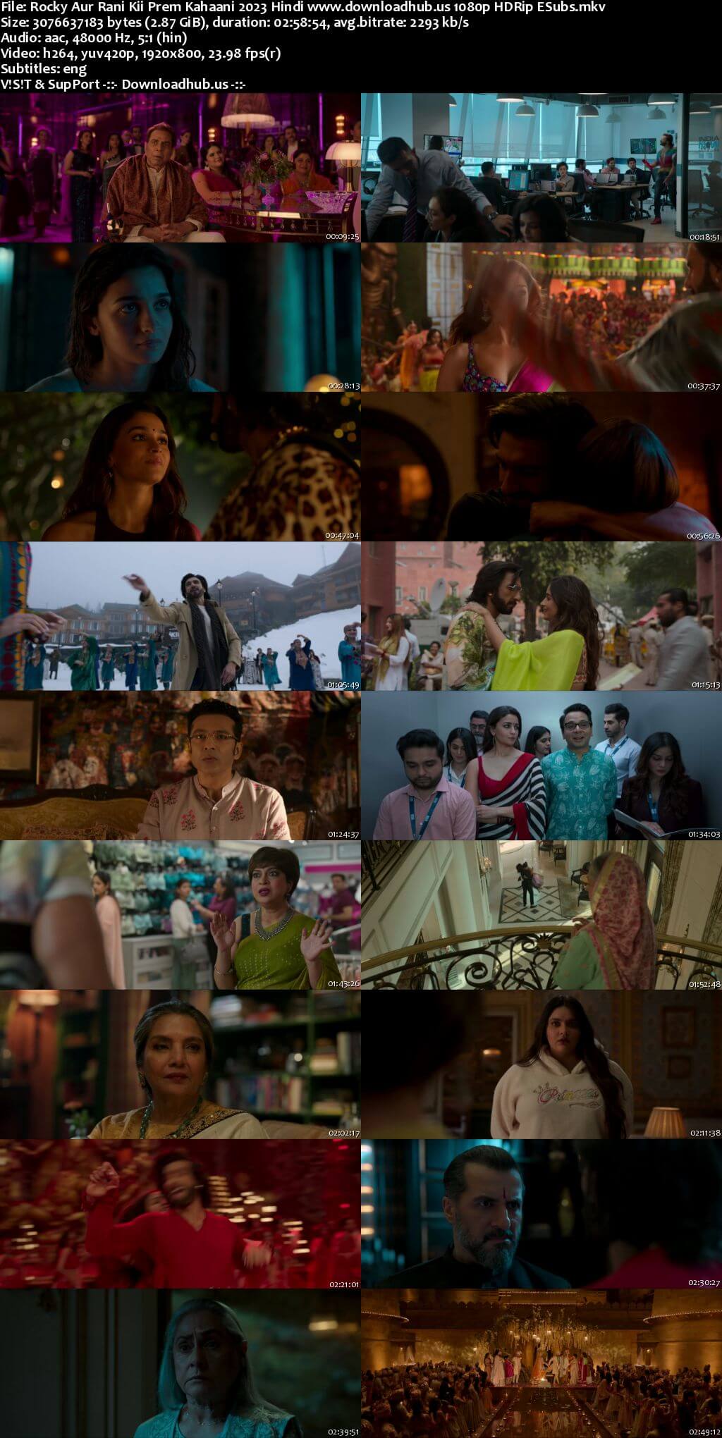 Rocky Aur Rani Kii Prem Kahaani 2023 Hindi Movie DD5.1 1080p 720p 480p HDRip ESubs x264 HEVC