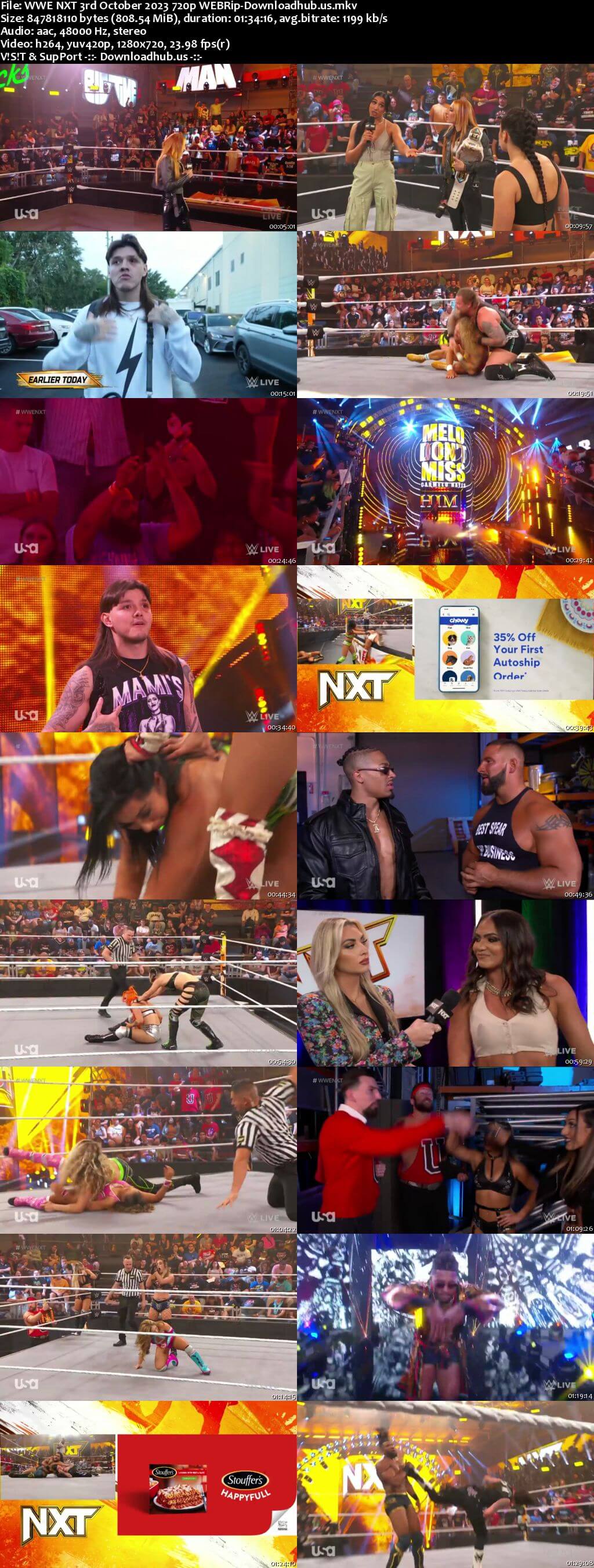 WWE NXT 3rd October 2023 720p 350MB WEBRip 480p