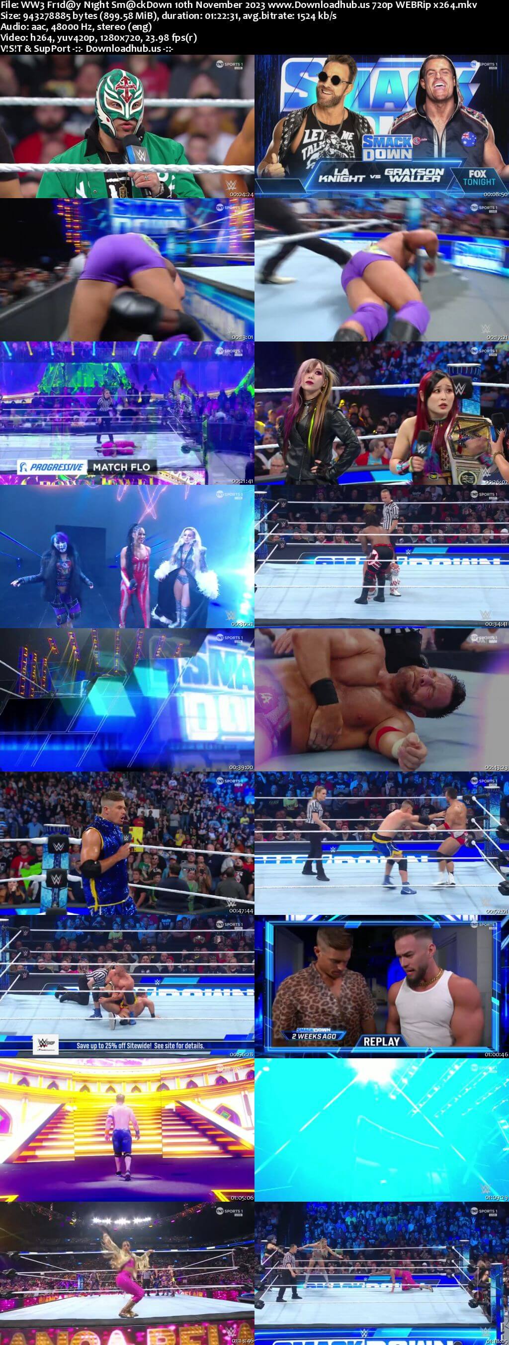 WWE Friday Night Smackdown 10th November 2023 720p 350MB WEBRip 480p